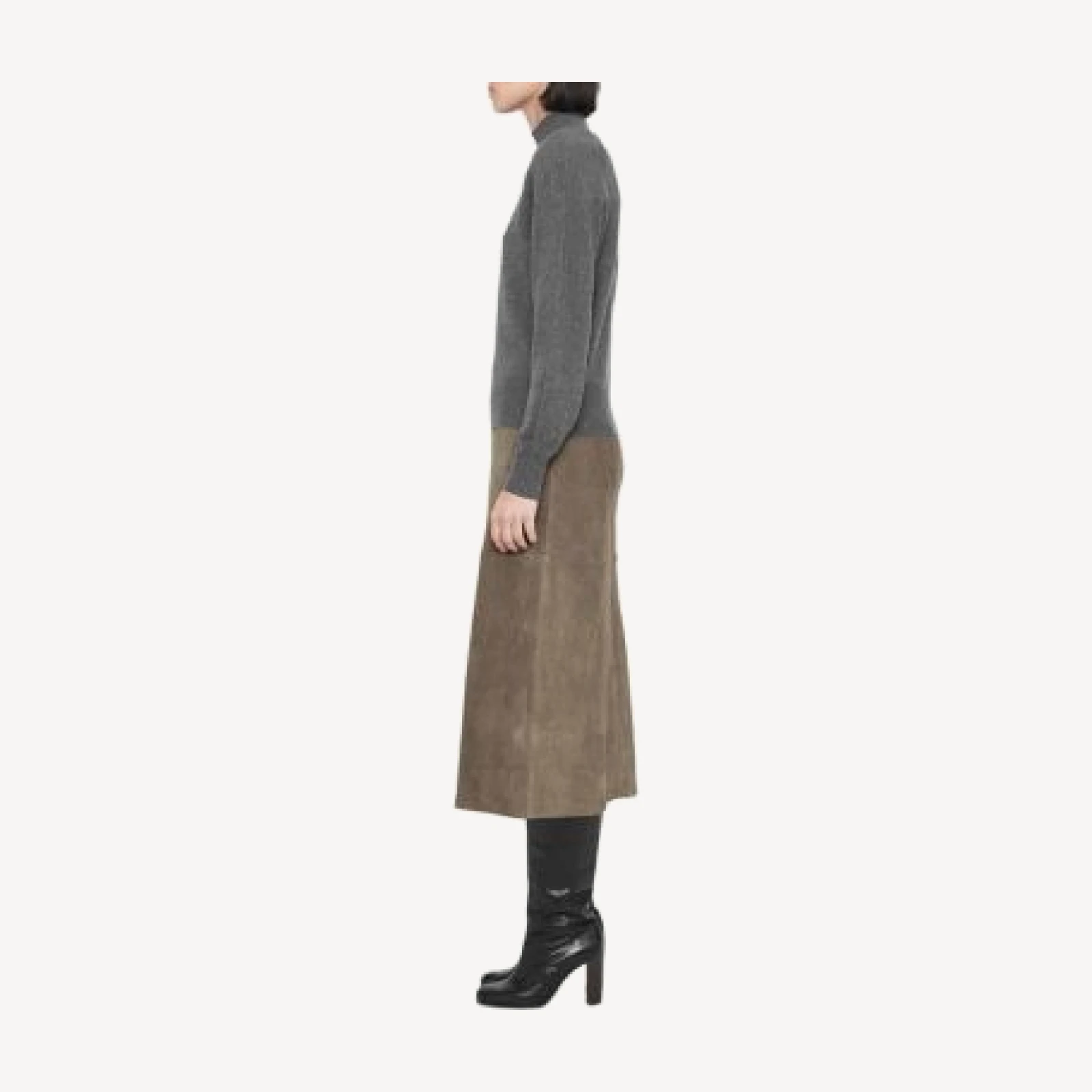 Allsaints Olivia Suede Midi Skirt