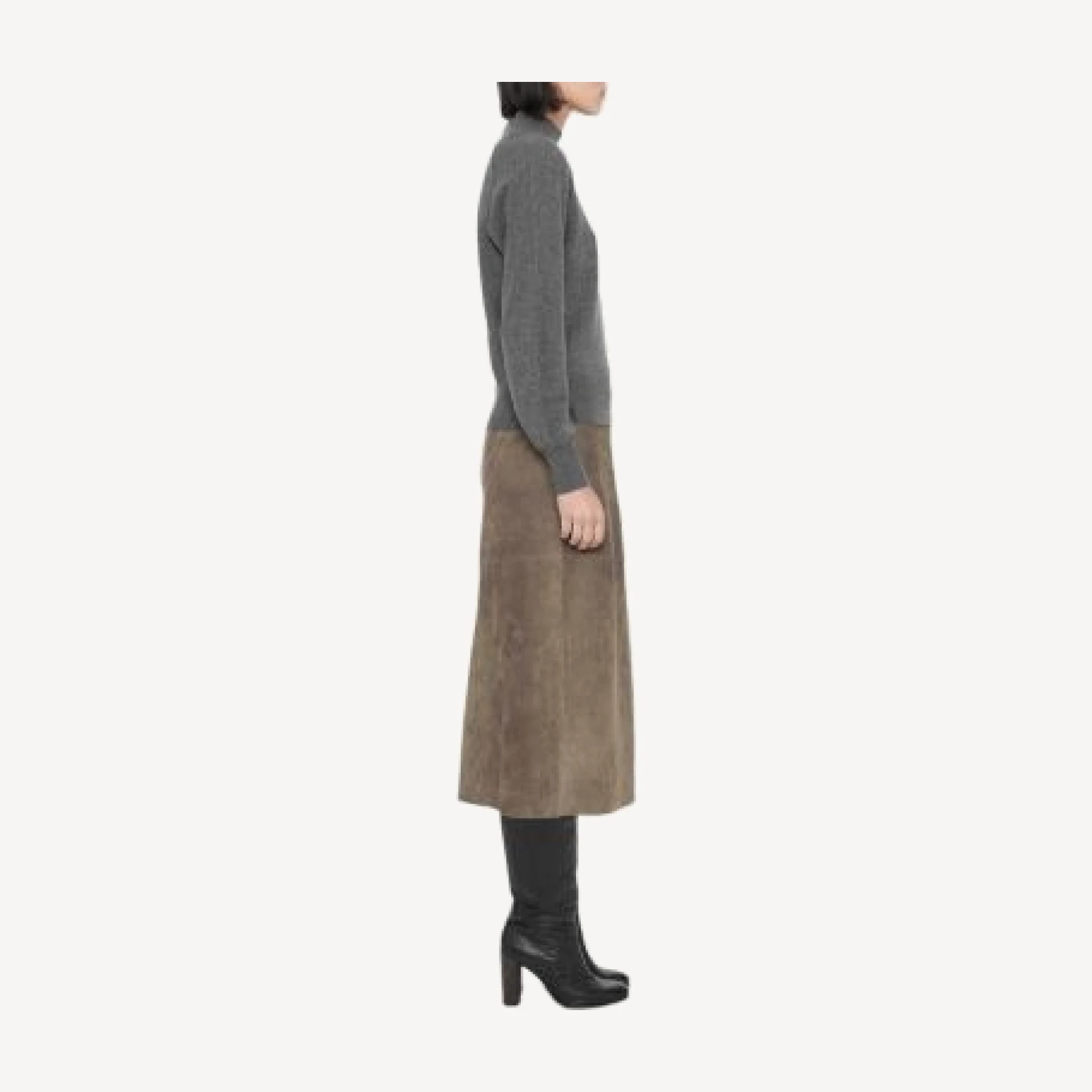 Allsaints Olivia Suede Midi Skirt