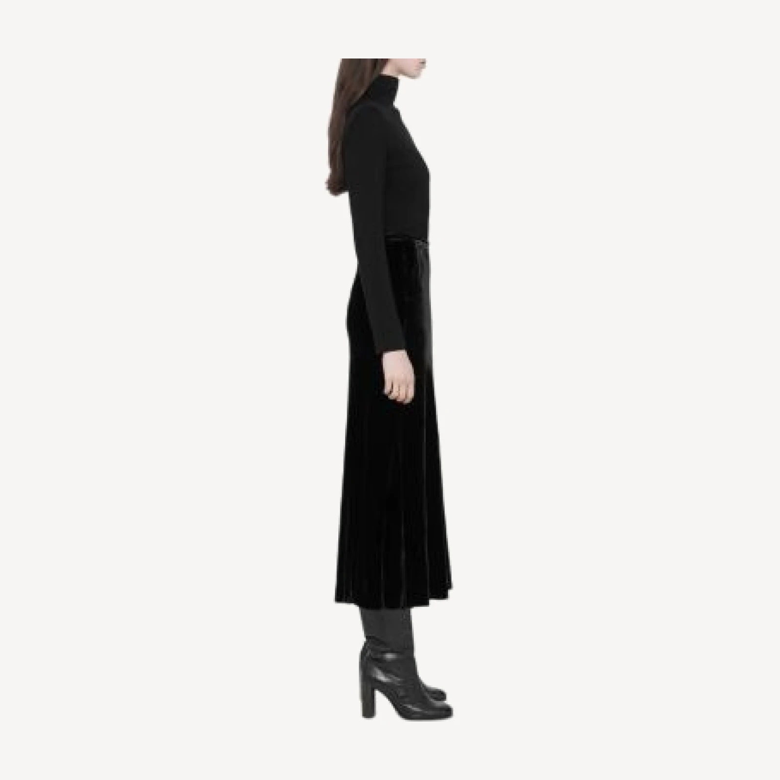 Allsaints Nalia Silk Blend Velvet Midi Skirt