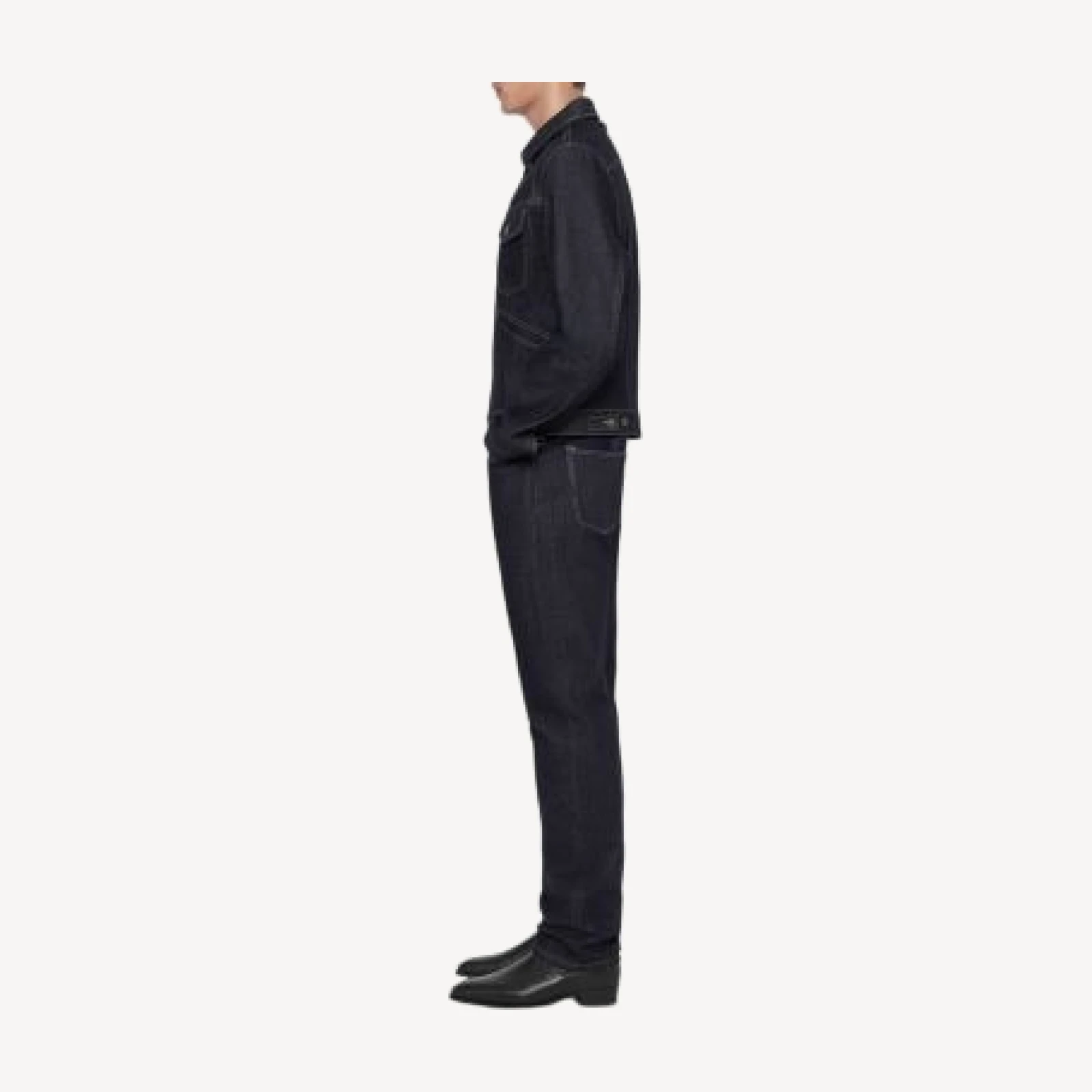 Allsaints Selvedge Cotton Pocket Trucker Jacket