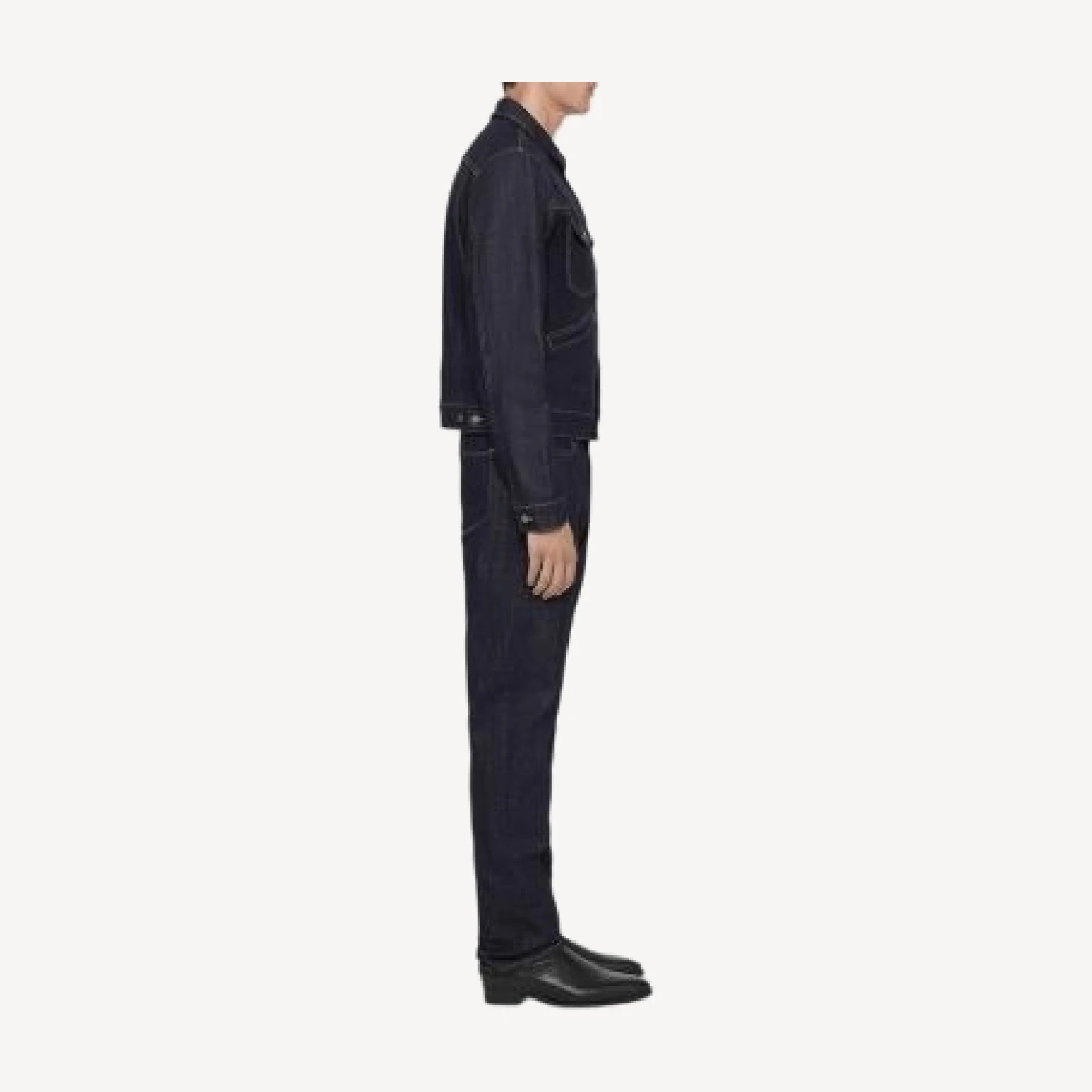 Allsaints Selvedge Cotton Pocket Trucker Jacket
