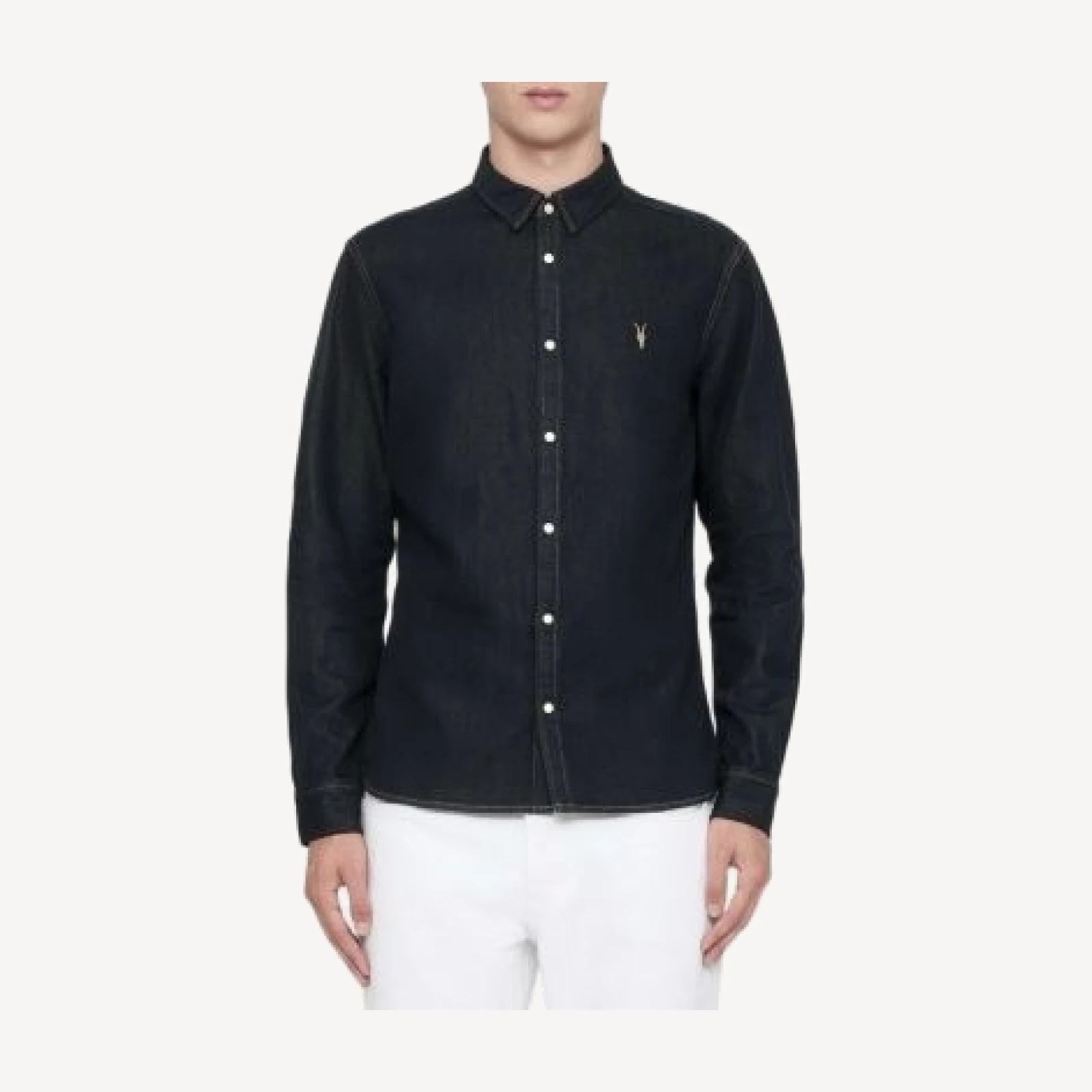 Allsaints Gleason Denim Button Up Shirt