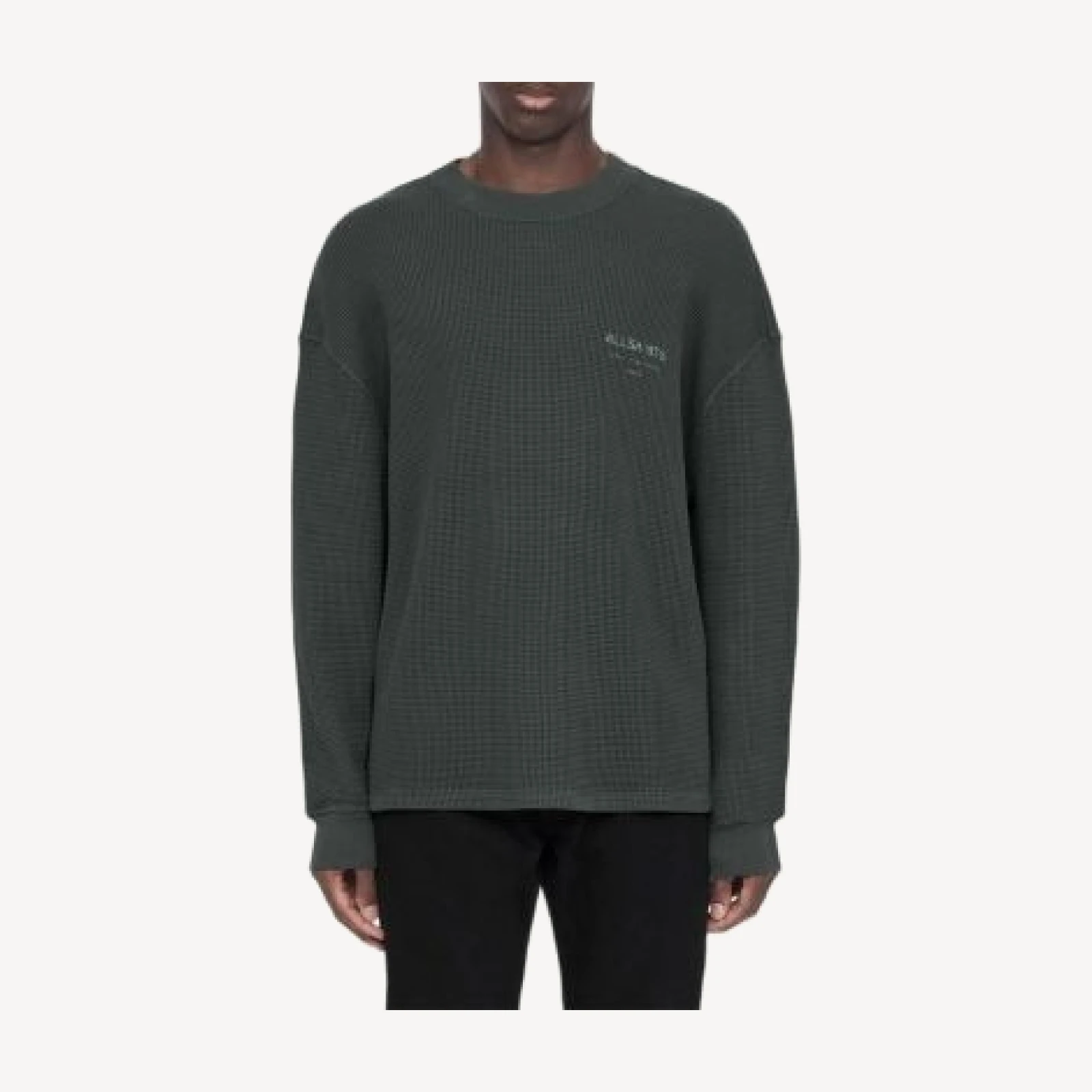 Allsaints Lex Waffle Cotton Logo Tee