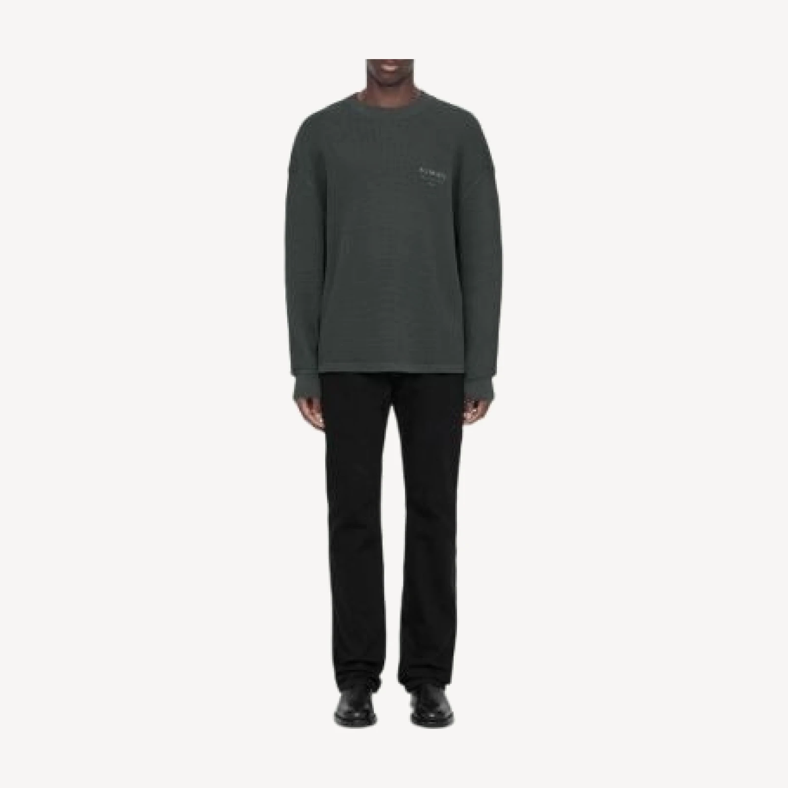 Allsaints Lex Waffle Cotton Logo Tee