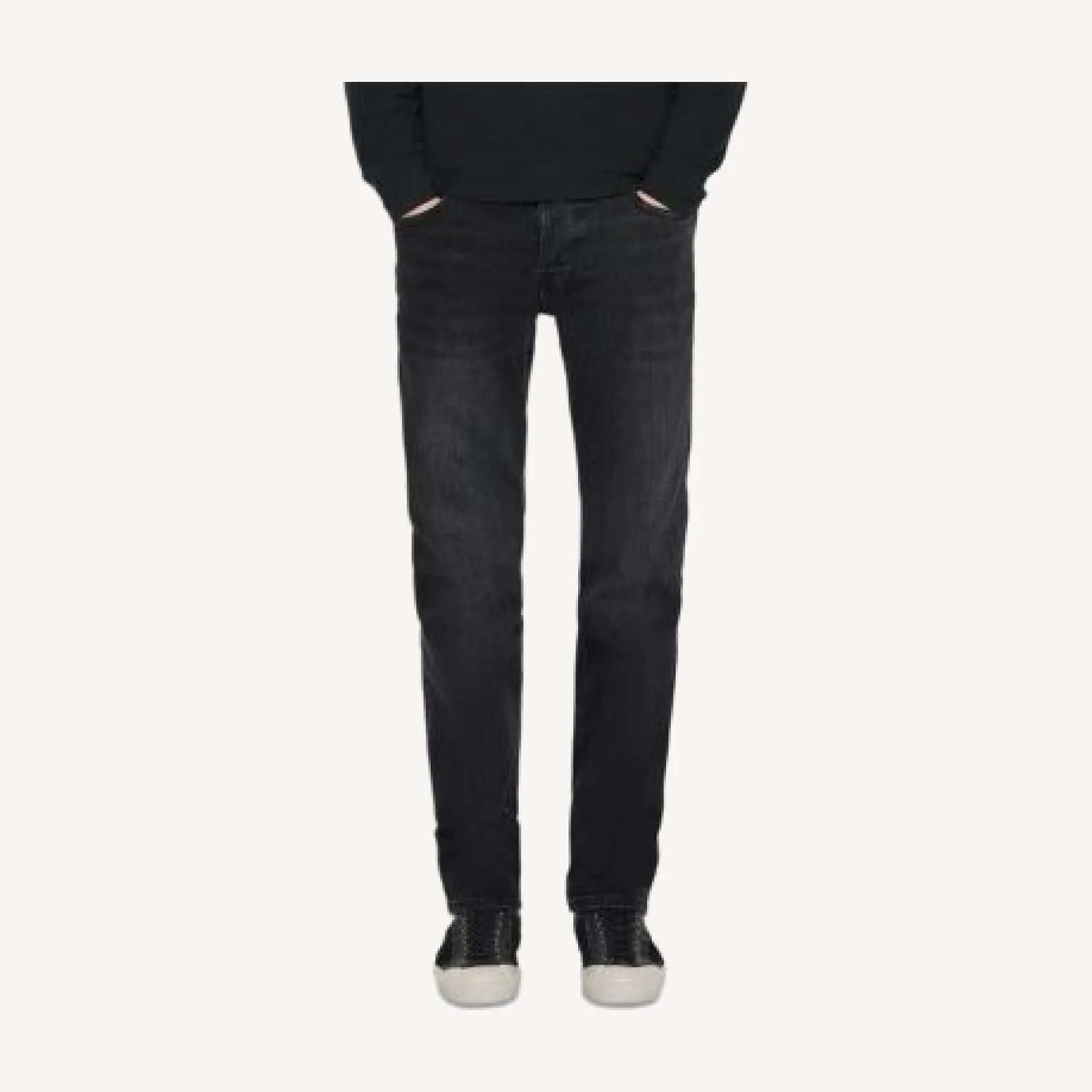 Allsaints Sid Skinny Fit Jeans in Washed Black
