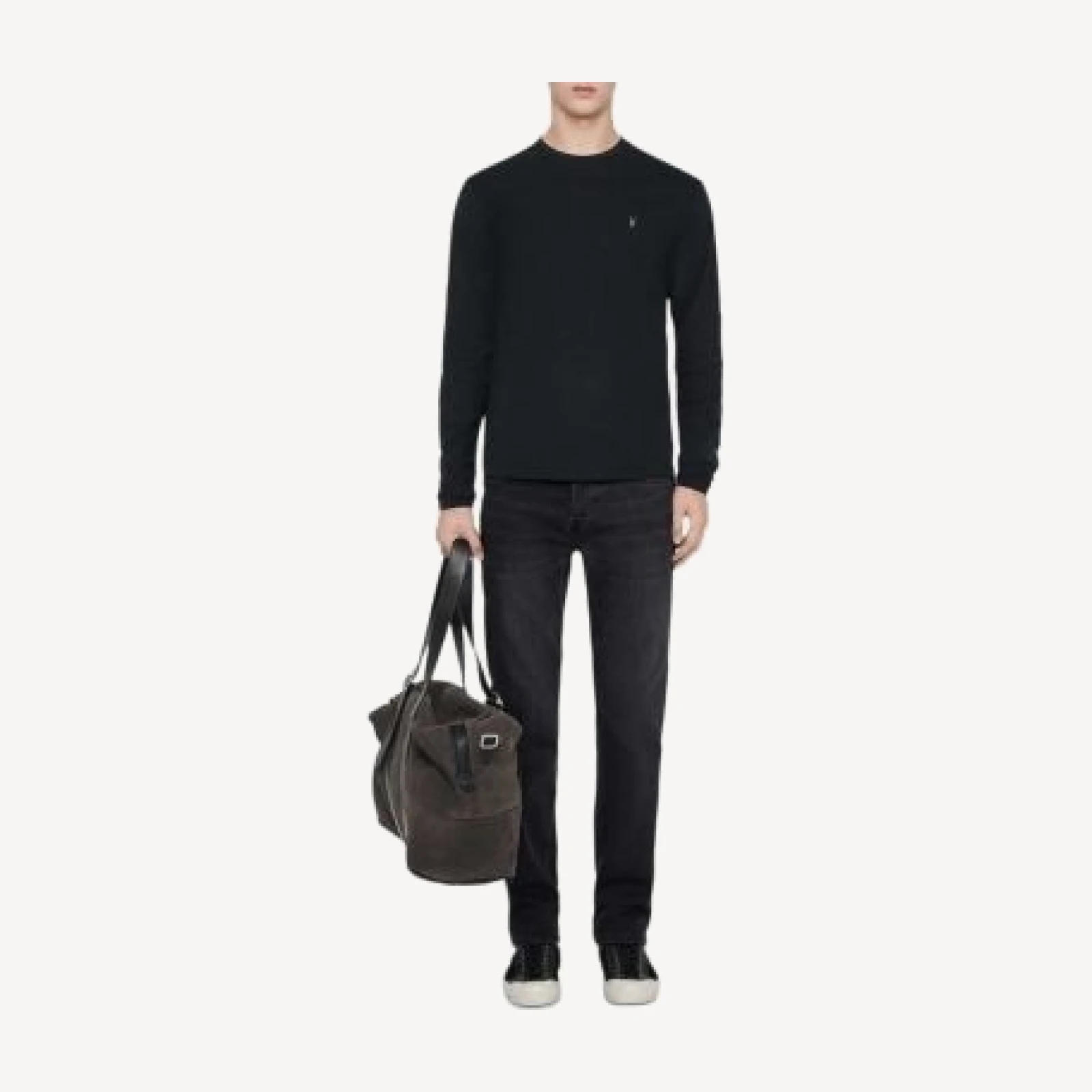 Allsaints Sid Skinny Fit Jeans in Washed Black