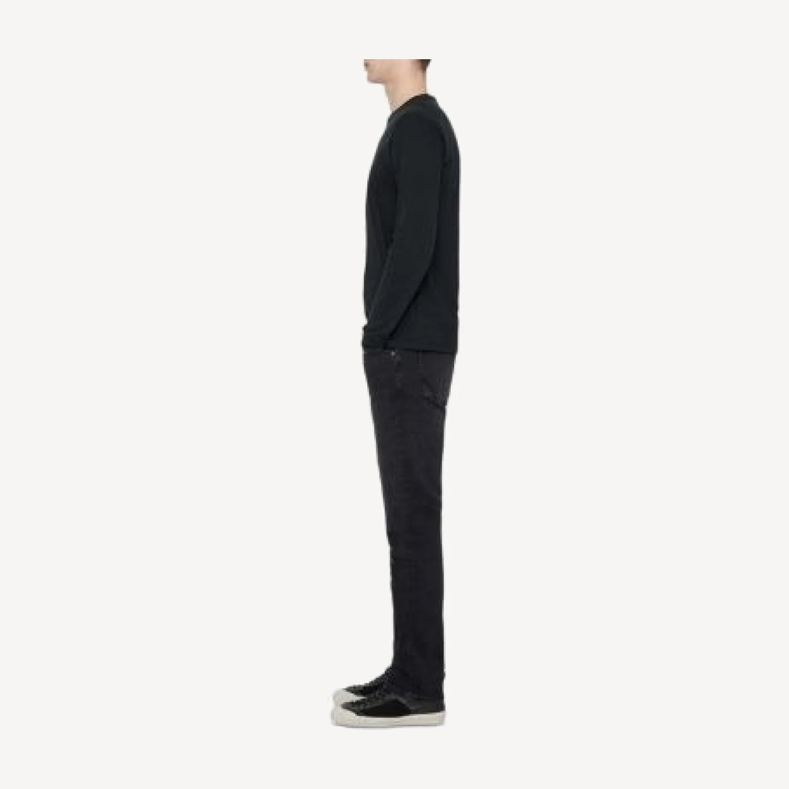 Allsaints Sid Skinny Fit Jeans in Washed Black