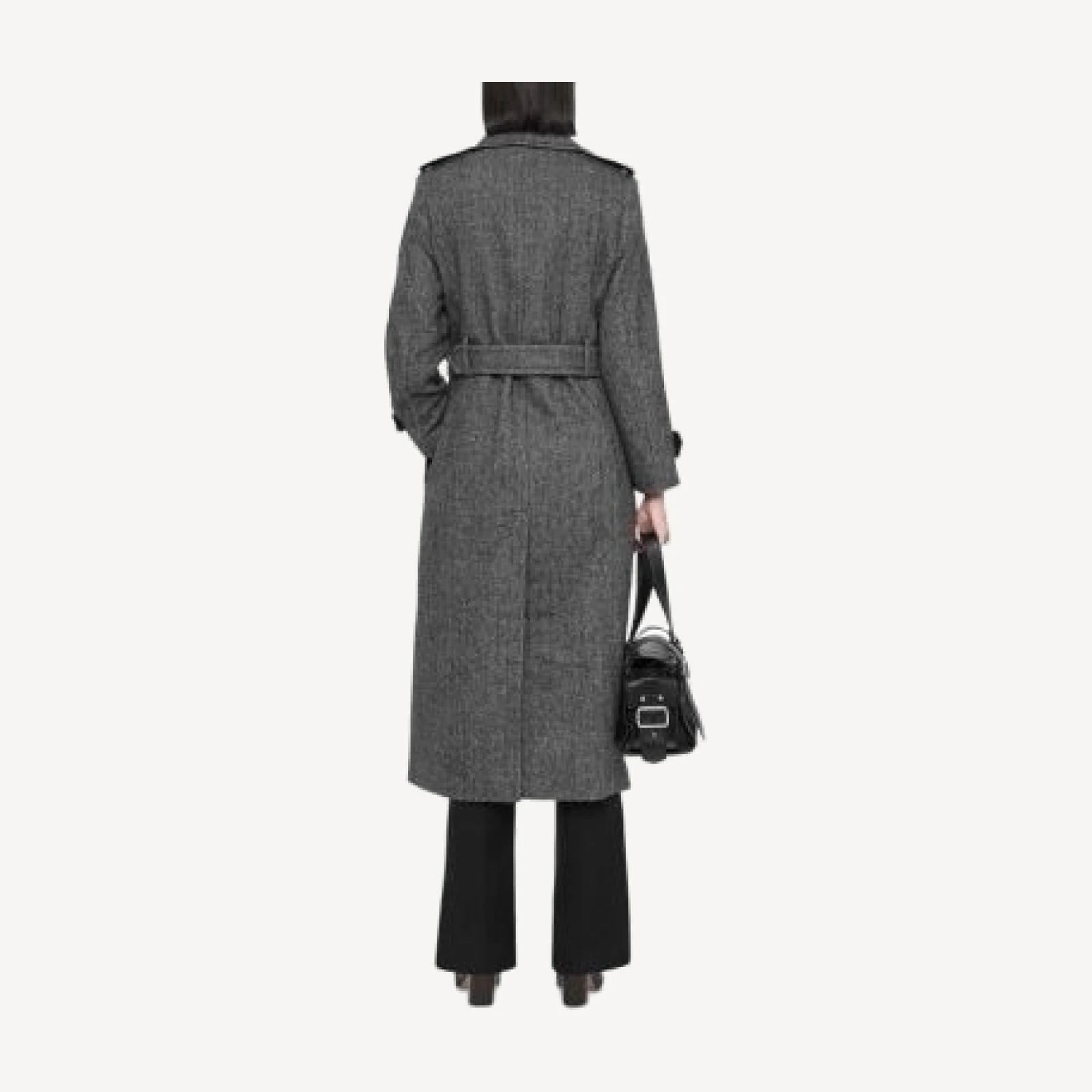 Allsaints Brescia Wool Blend Belted Trench Coat