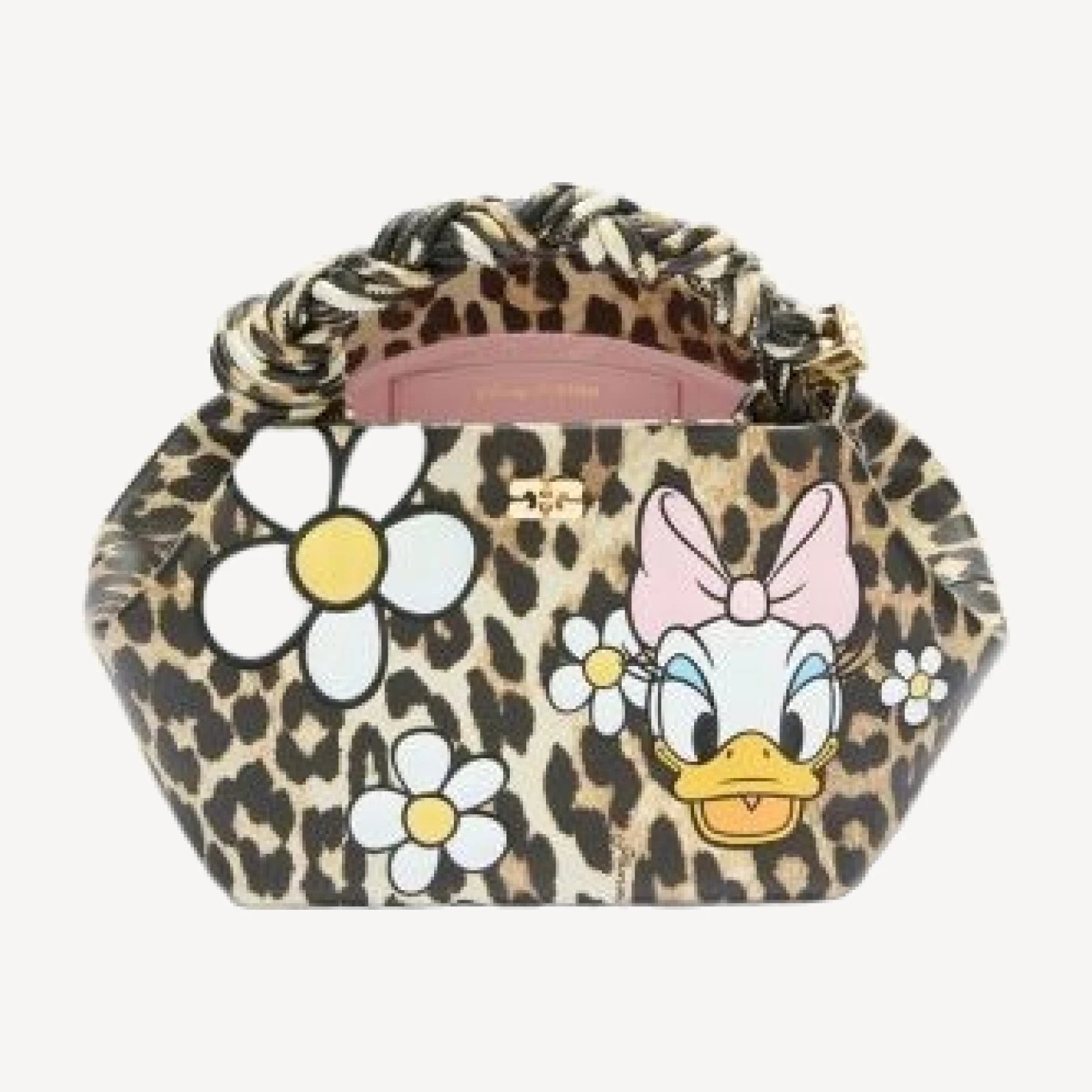 Ganni Bou Small Daisy Duck Leopard Print Bag