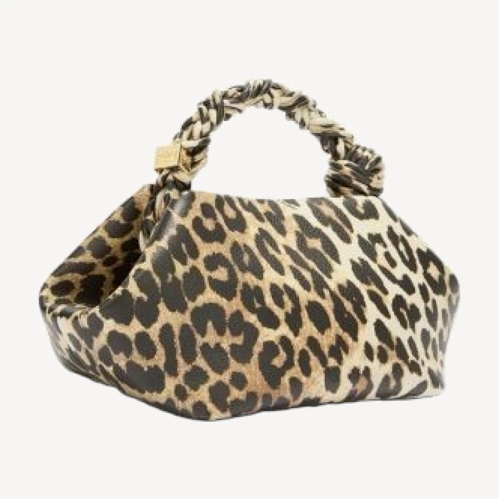 Ganni Bou Small Daisy Duck Leopard Print Bag