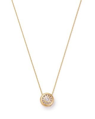 Bloomingdale's Fine Collection Diamond Bezel Bold Pendant Necklace in 14K Yellow Gold, 0.6 tcw