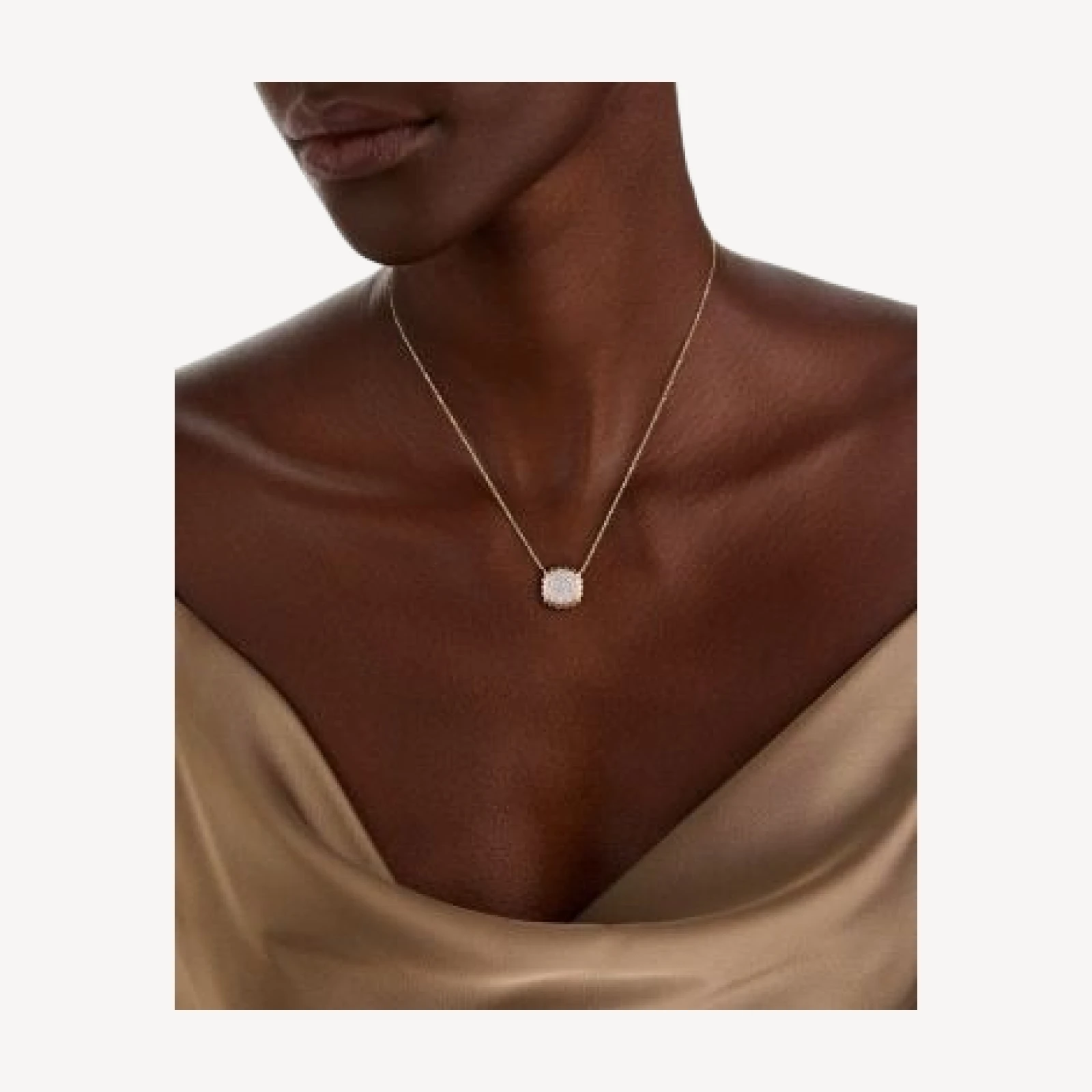 Bloomingdale's Fine Collection Diamond Pave Scalloped Edge Pendant Necklace in 14K Yellow Gold, 0.5 tcw
