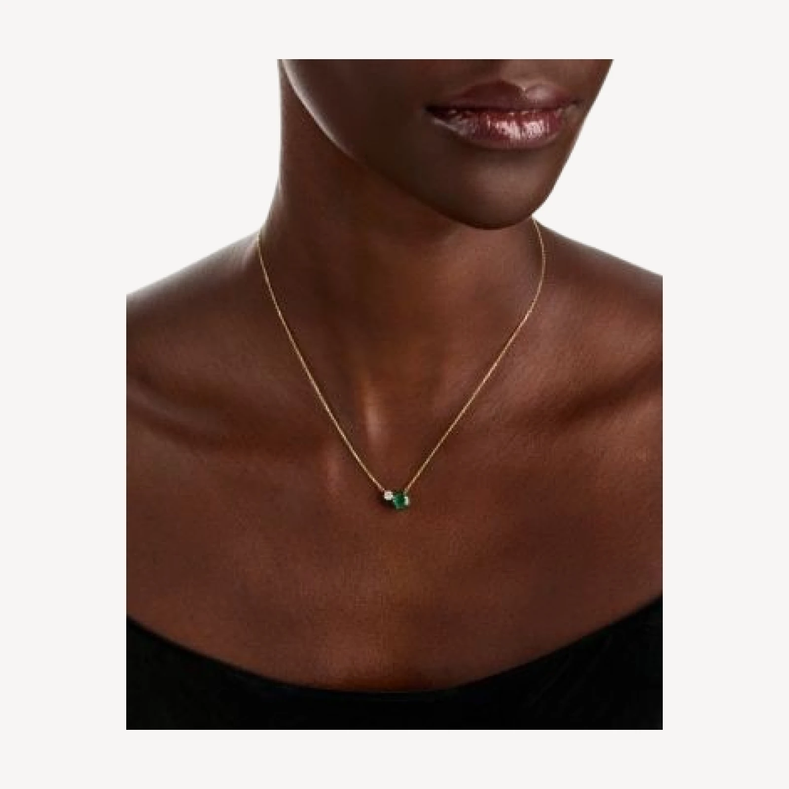 Bloomingdale's Fine Collection Diamond & Emerald Pendant Necklace in 14K Yellow Gold, 16