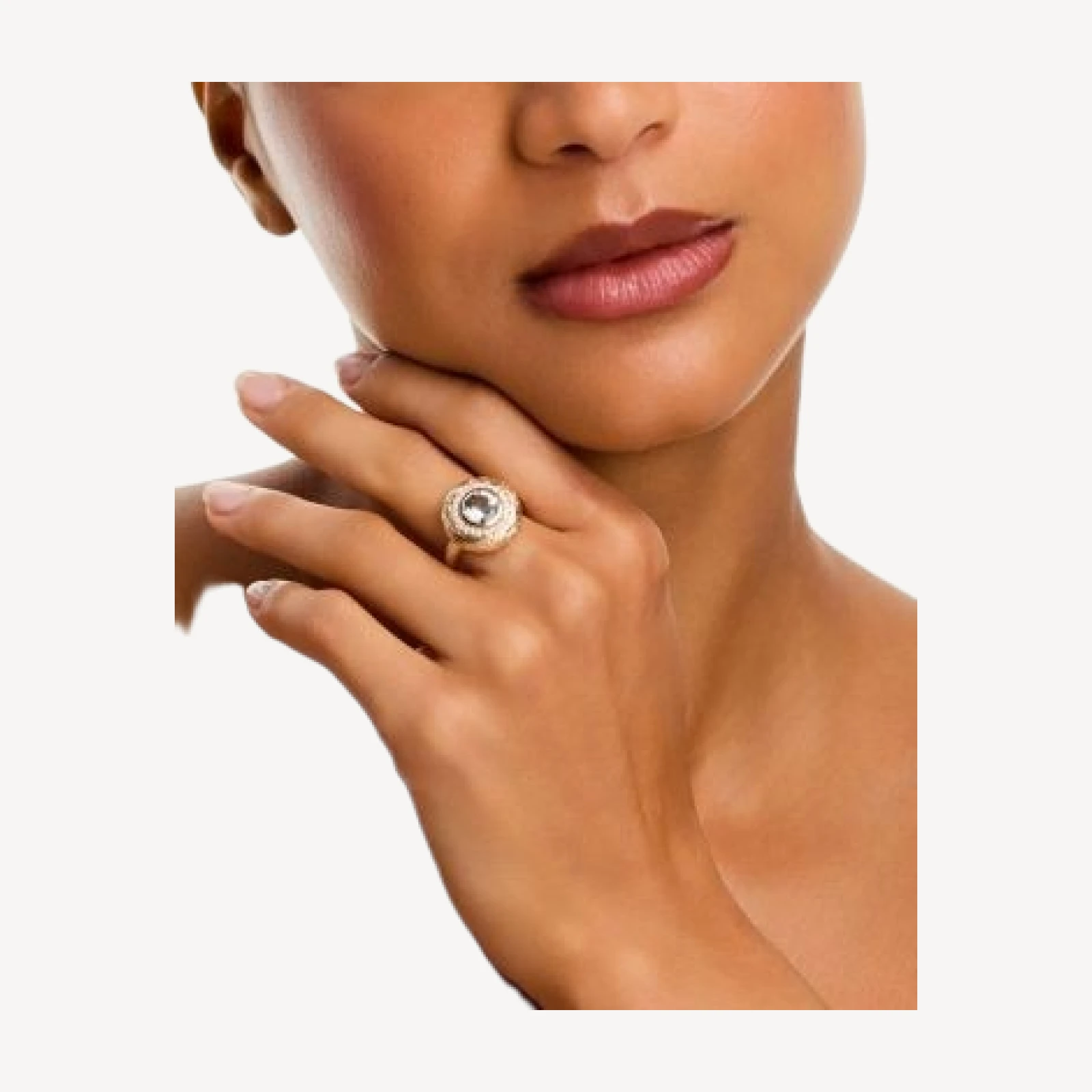 Bloomingdale's Fine Collection Aquamarine & Diamond Textured Bezel Set Ring in 14K Yellow Gold, 0.24 tcw