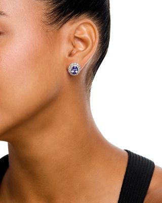 Bloomingdale's Fine Collection Diamond & Tanzanite Stud Earrings in 14K White Gold