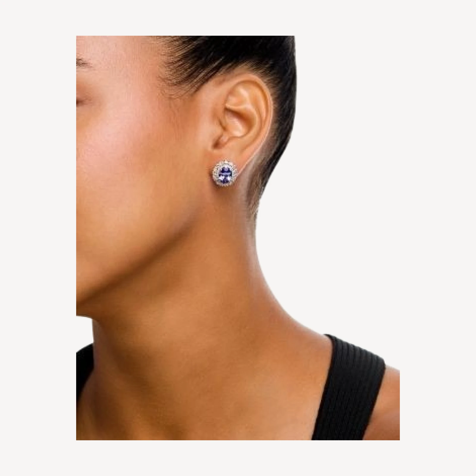 Bloomingdale's Fine Collection Diamond & Tanzanite Stud Earrings in 14K White Gold