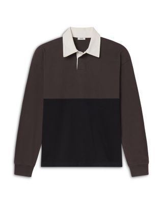 Agolde Cotton Bold Color Block Rugby Polo Shirt