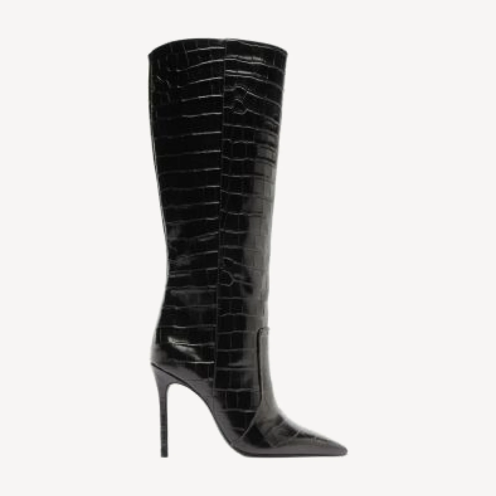 Schutz Women's Samira Croc Embossed Leather Knee High Boots