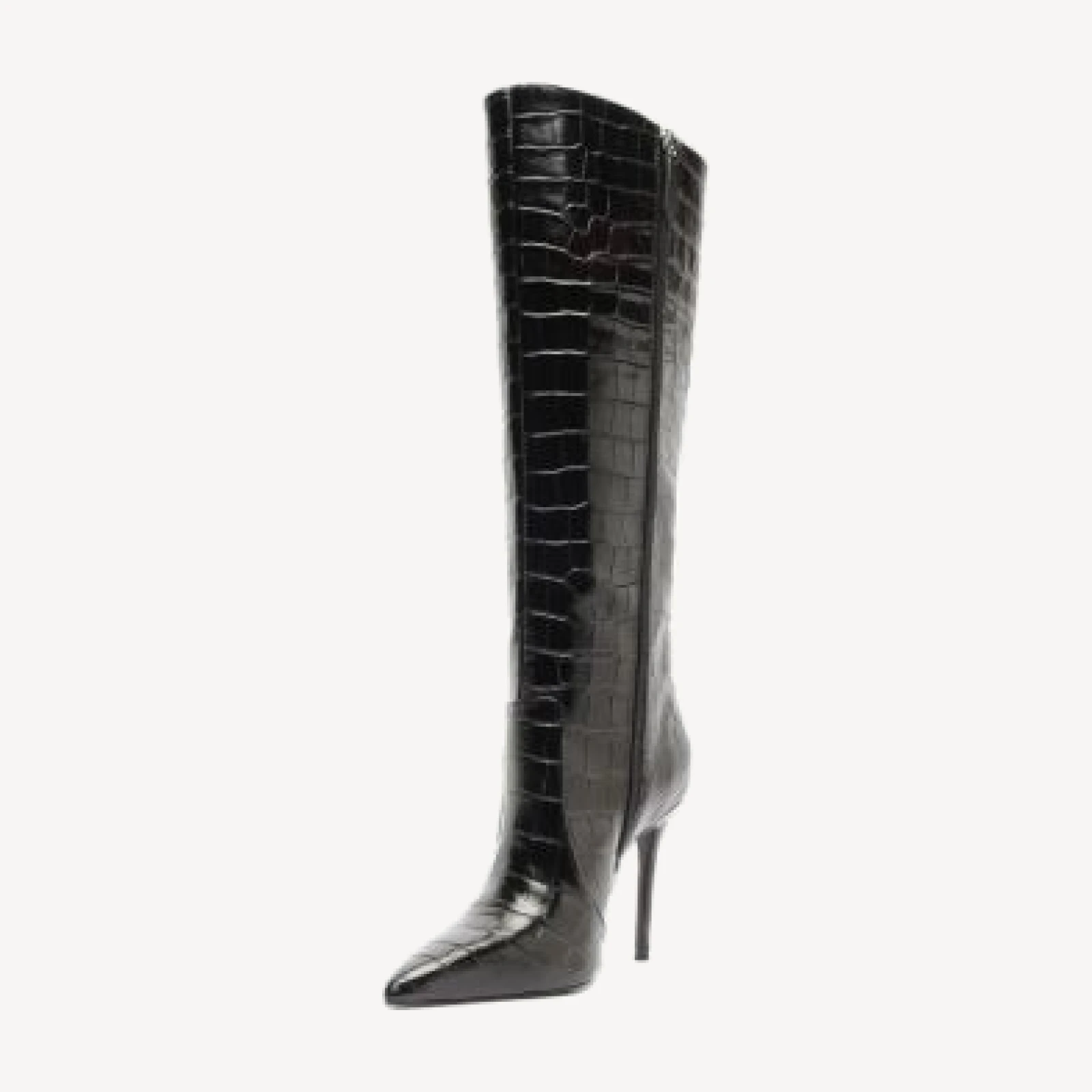 Schutz Women's Samira Croc Embossed Leather Knee High Boots