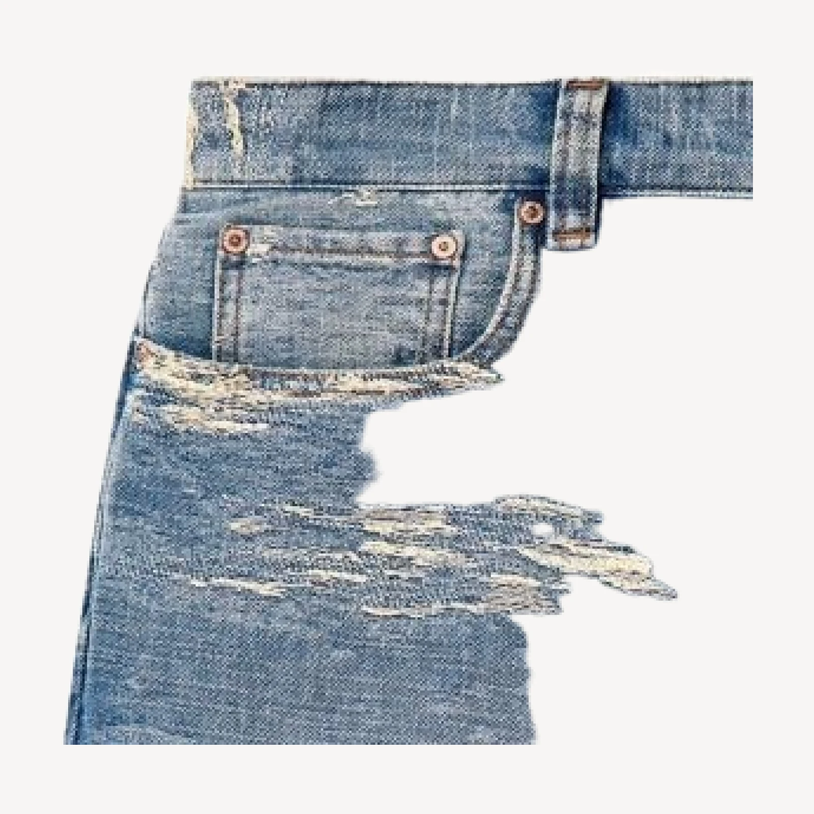 Emporio Armani Stone Washed Oversized Fit Jeans in Light Blue Denim