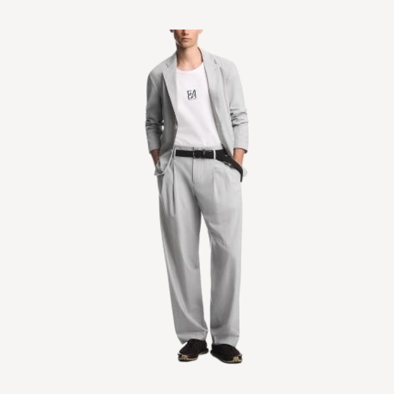 Emporio Armani Wool Blend Stripe Blazer