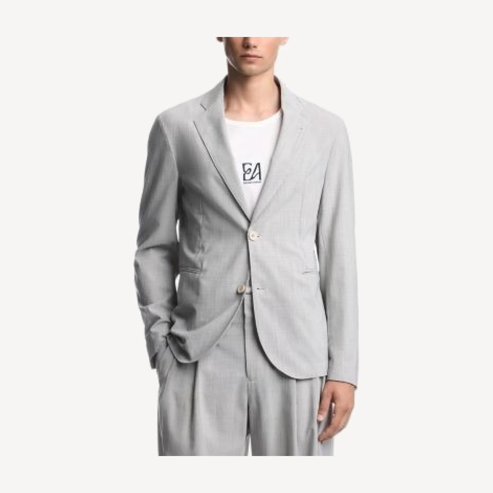 Emporio Armani Wool Blend Stripe Blazer