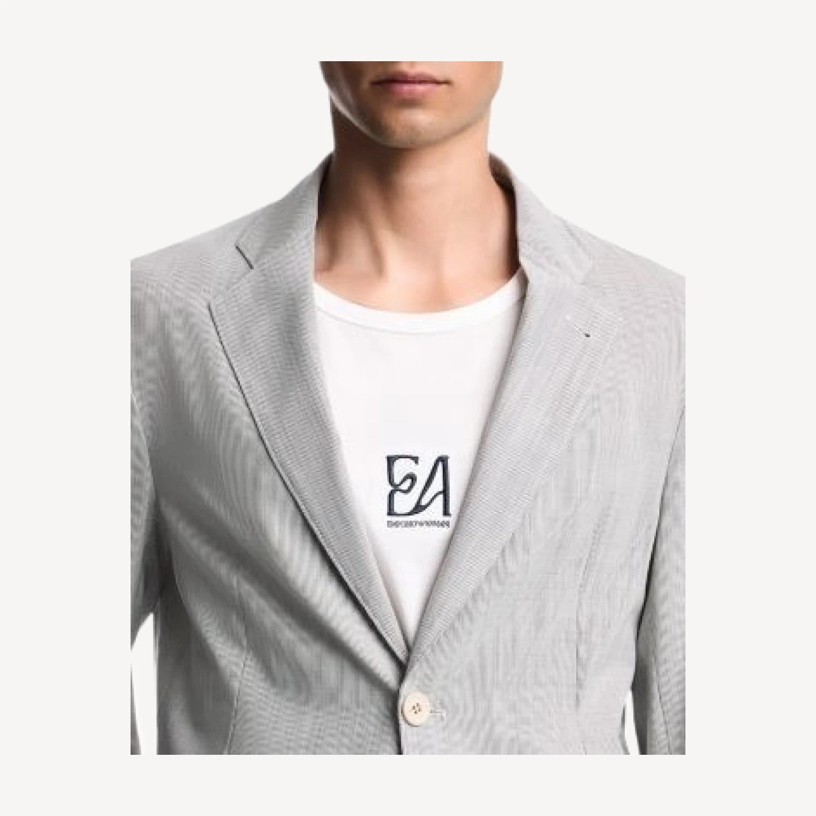 Emporio Armani Wool Blend Stripe Blazer