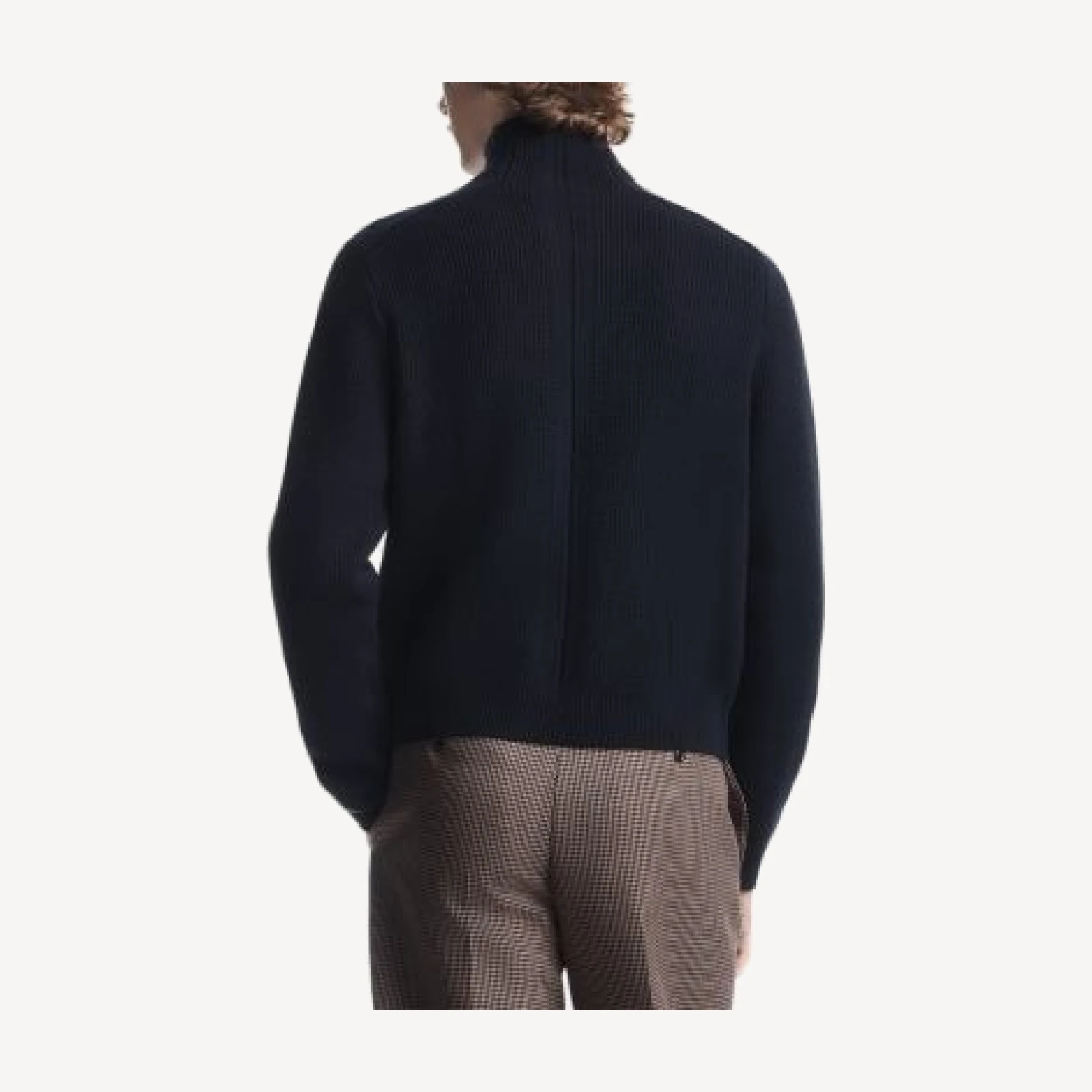 Emporio Armani Wool Full Zip Cardigan Jacket