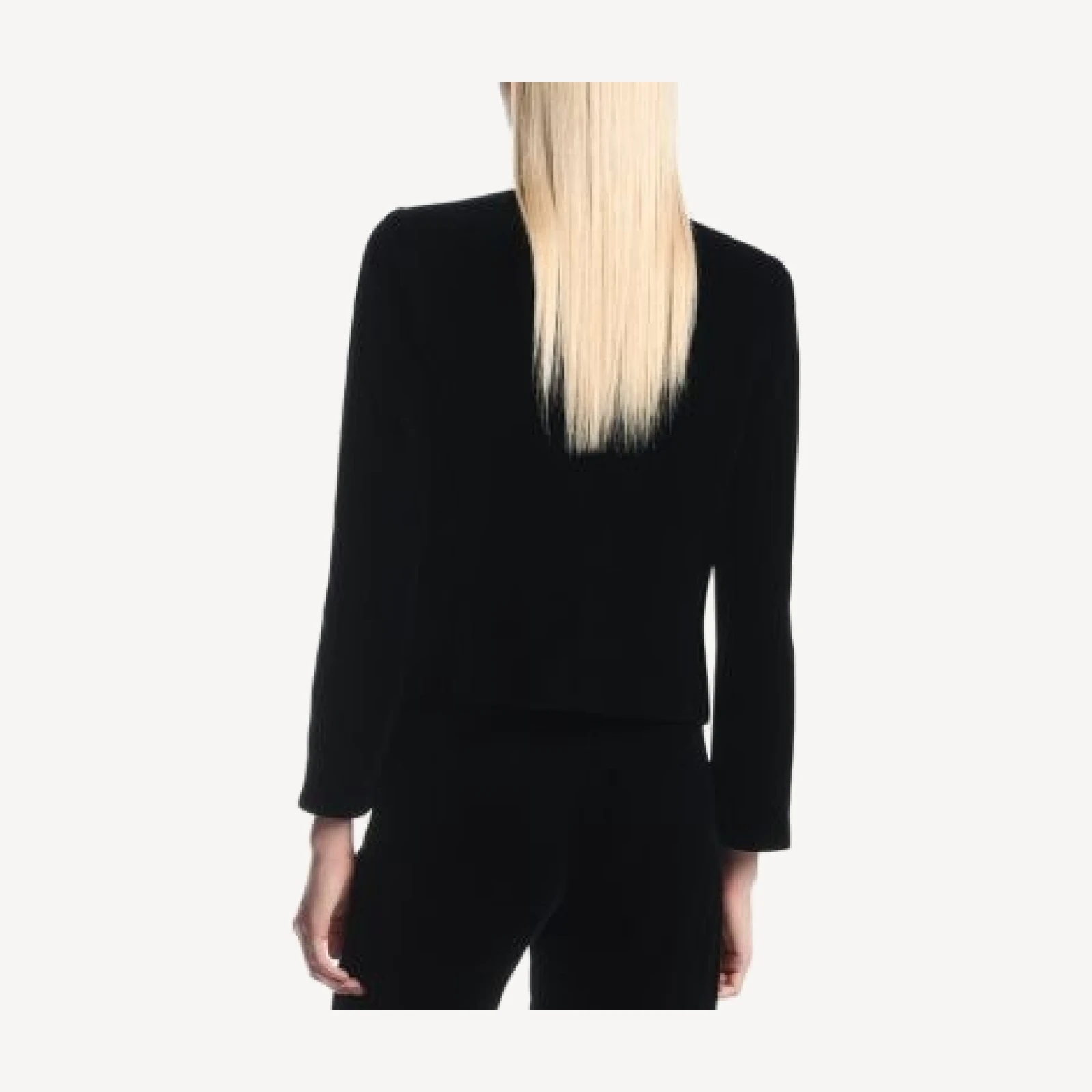 Emporio Armani Zip Front Velvet Blazer