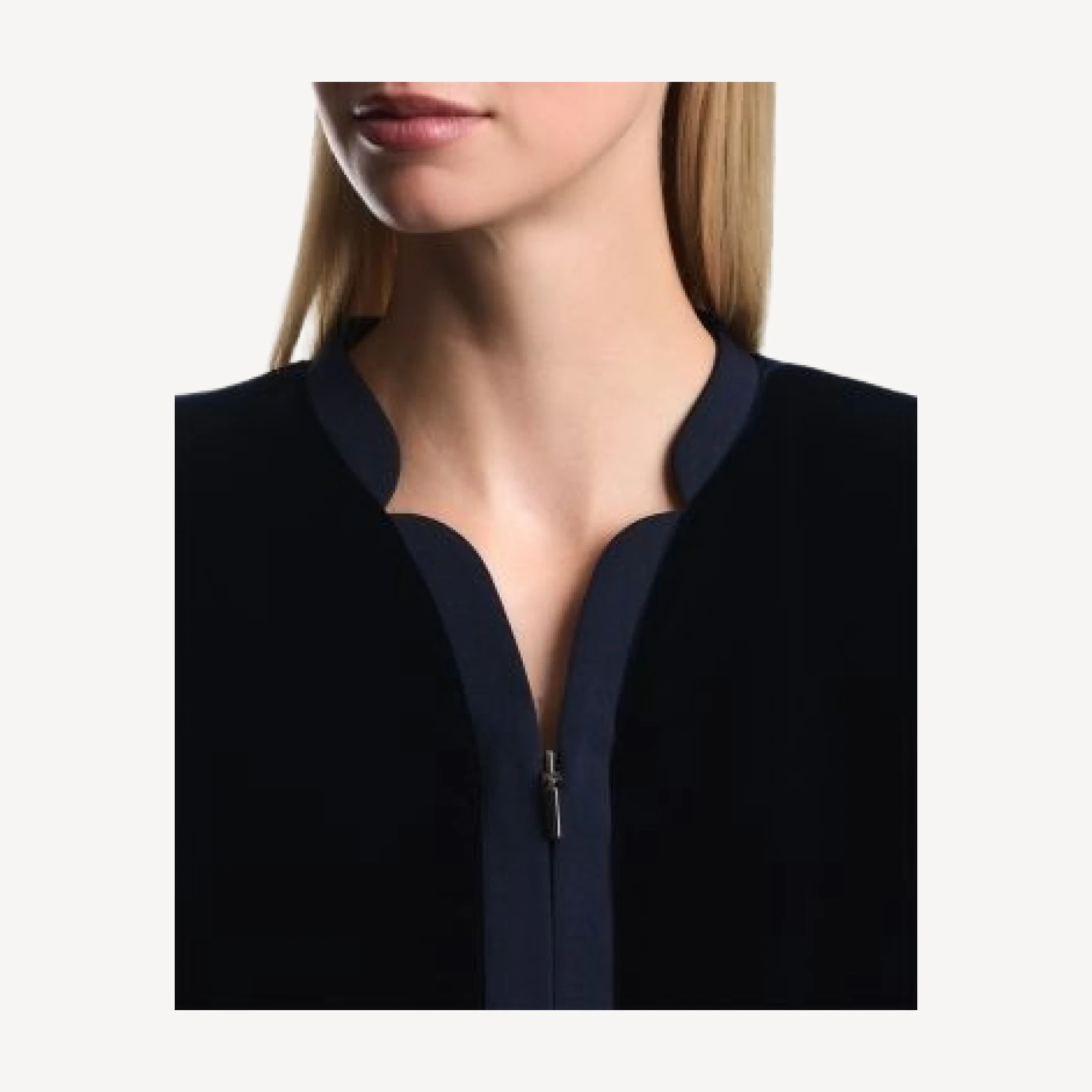 Emporio Armani Zip Front Velvet Blazer