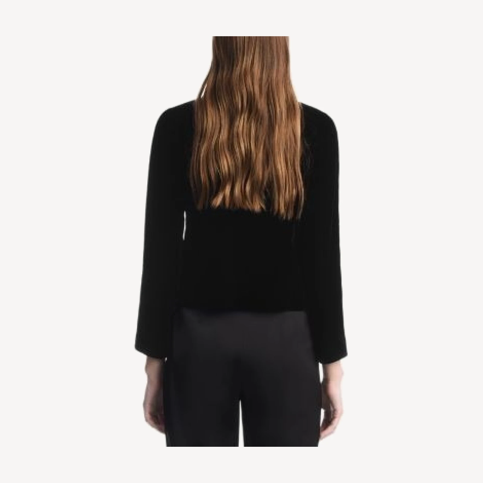 Emporio Armani Zip Front Velvet Blazer