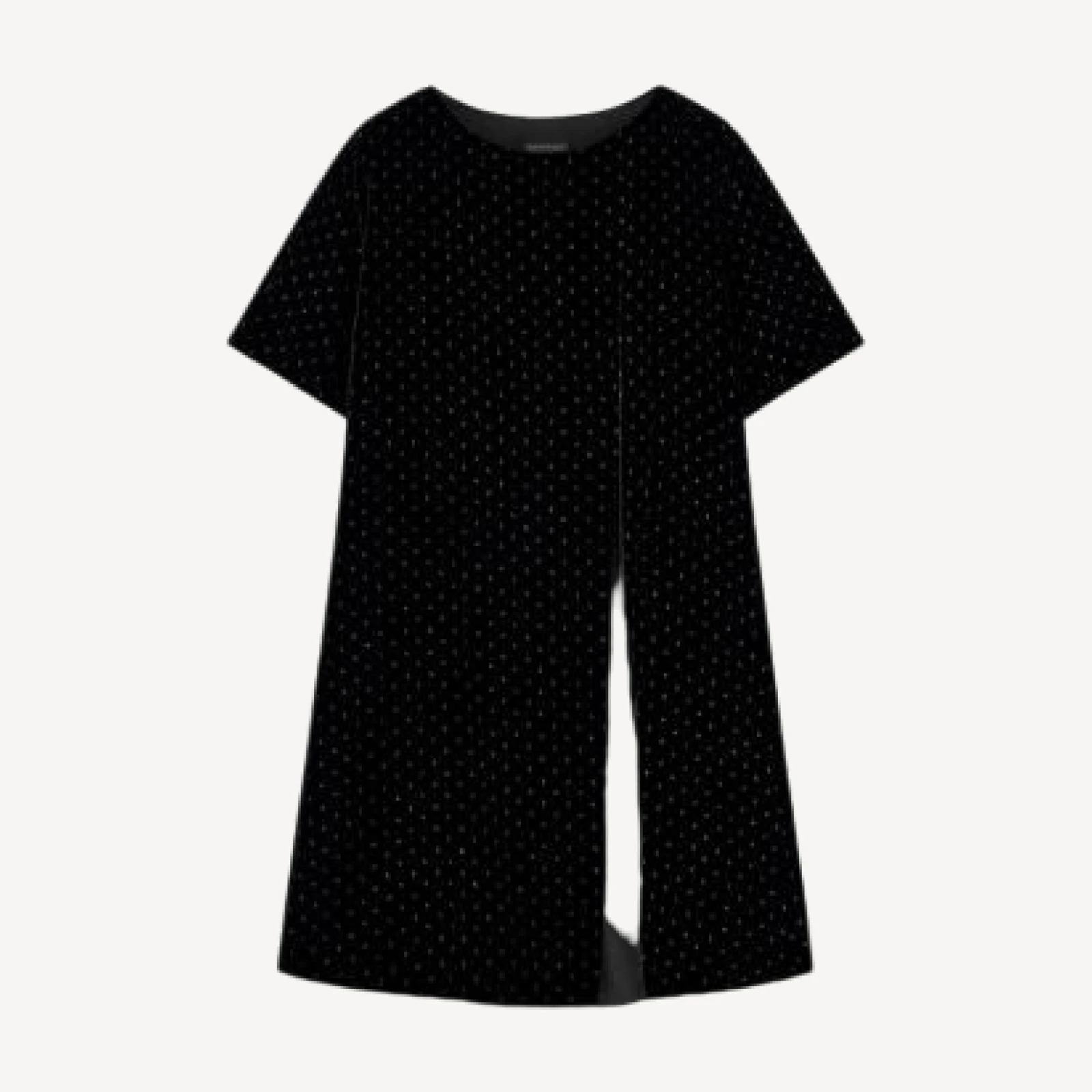 Emporio Armani Glitter Velvet Short Sleeve Dress