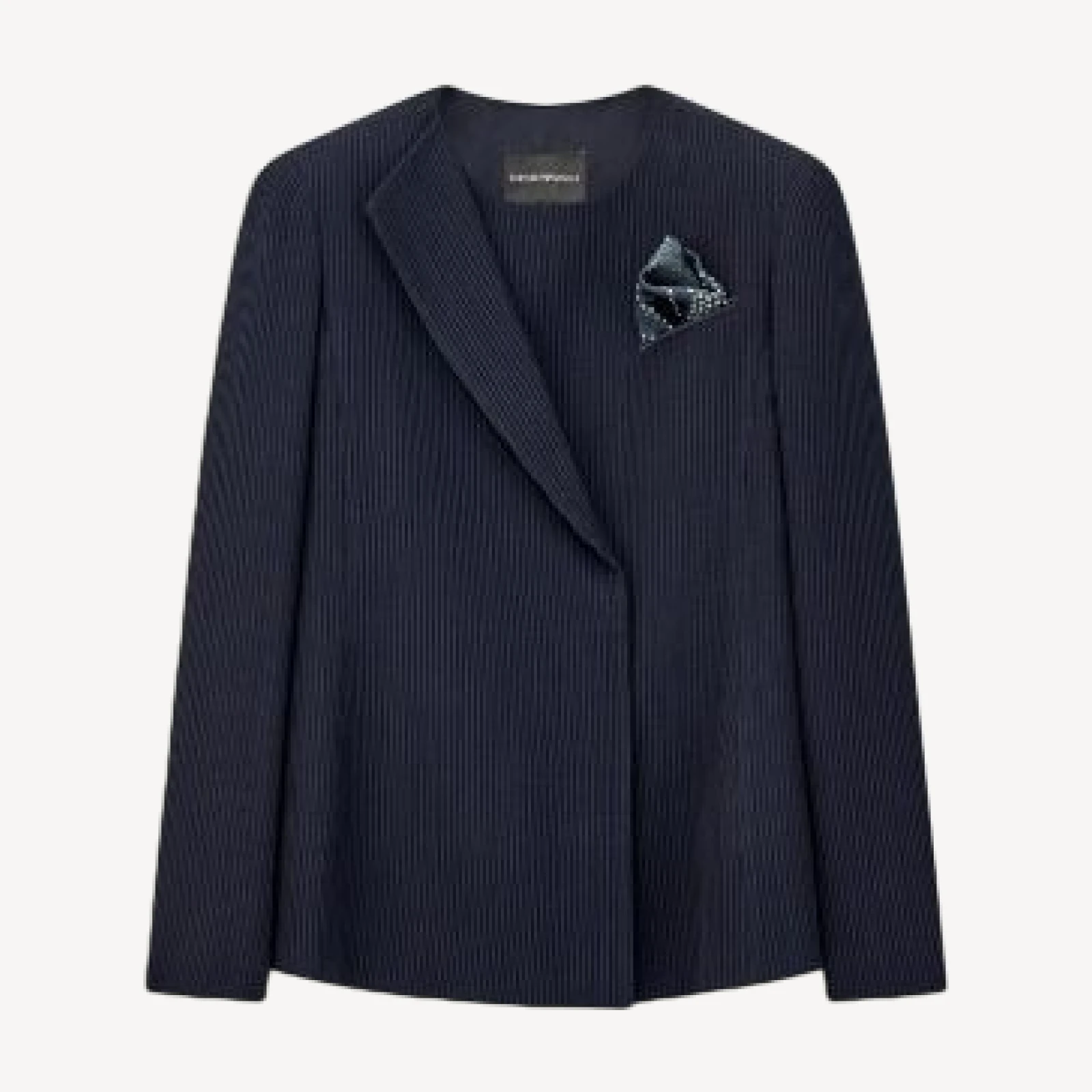 Emporio Armani Cannete Asymmetric Wool Blazer