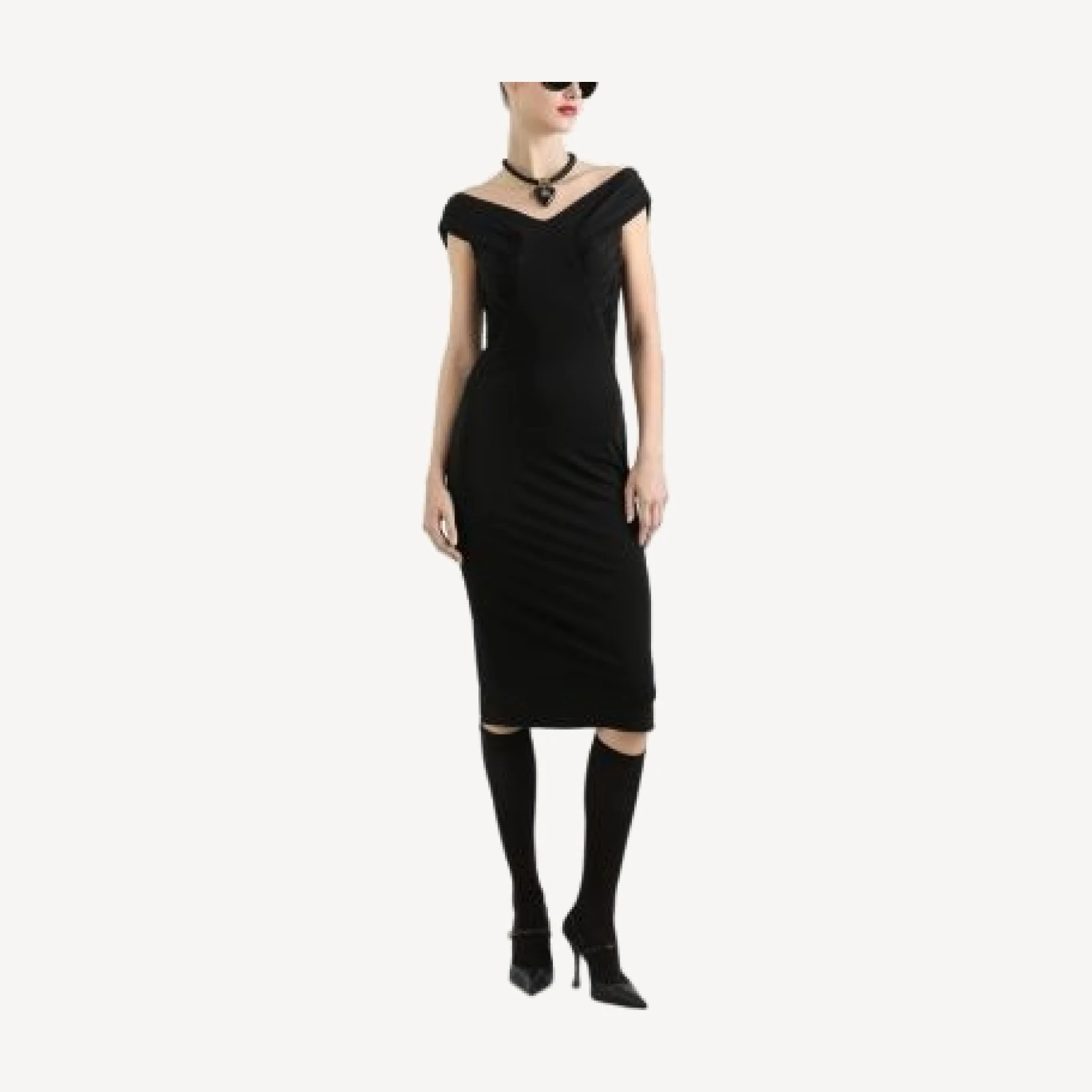 Dolce & Gabbana Crepe Organza Midi Dress