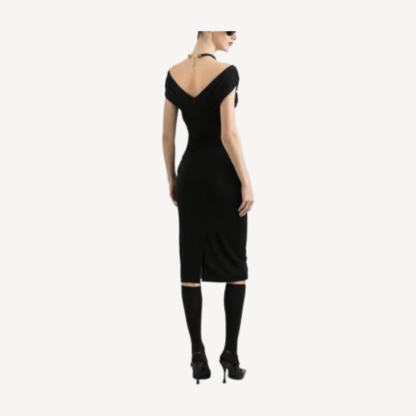 Dolce & Gabbana Crepe Organza Midi Dress