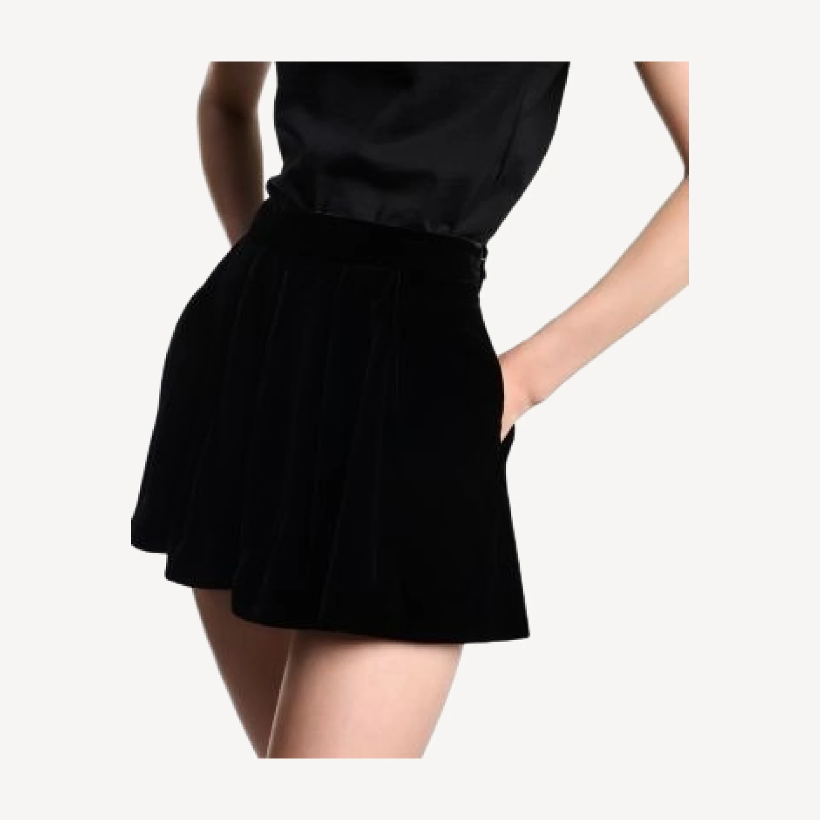 Emporio Armani Liquid Velvet Pleated Shorts