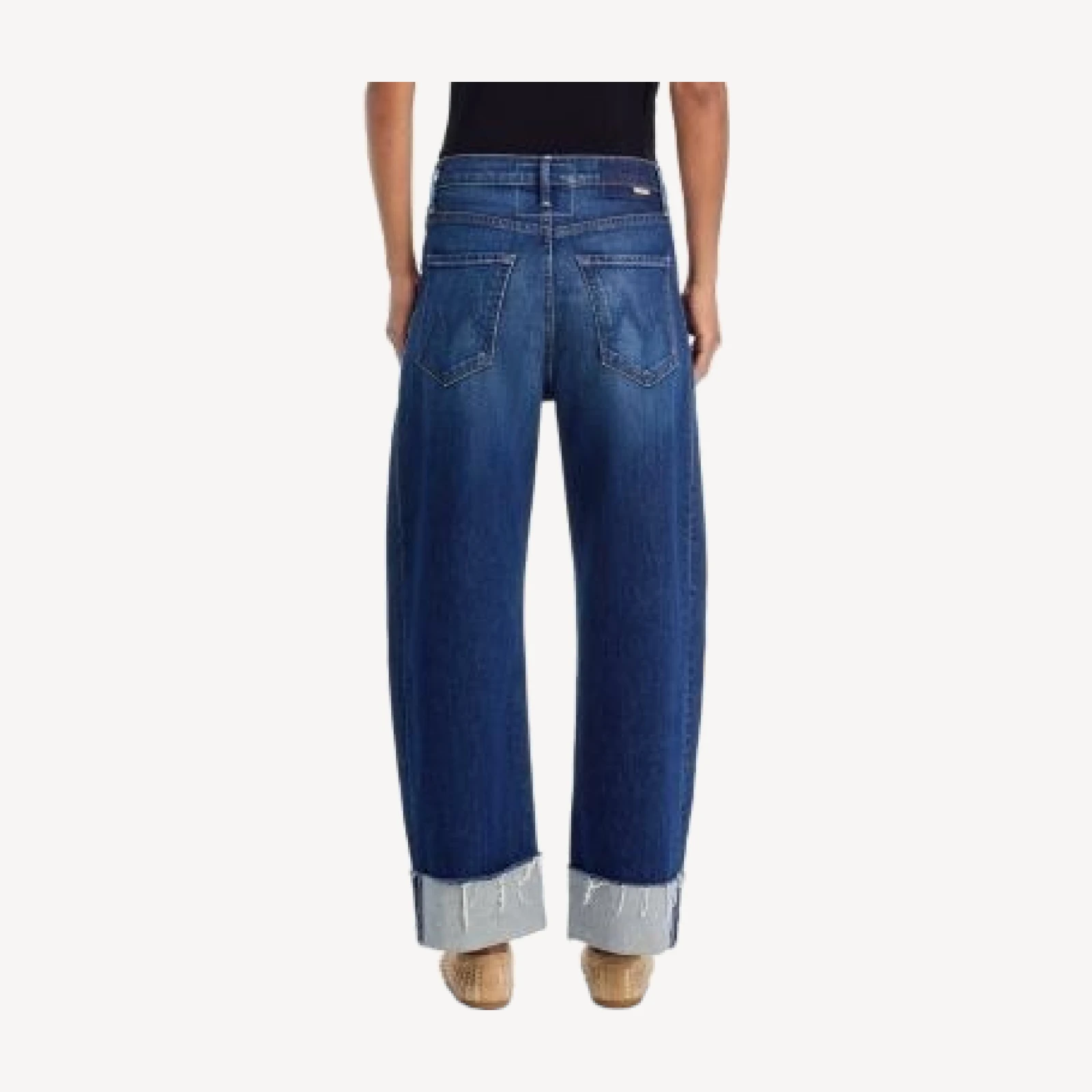 Mother The Half Pipe Ankle Cuff Fray Jeans in Perfectly Imperfect