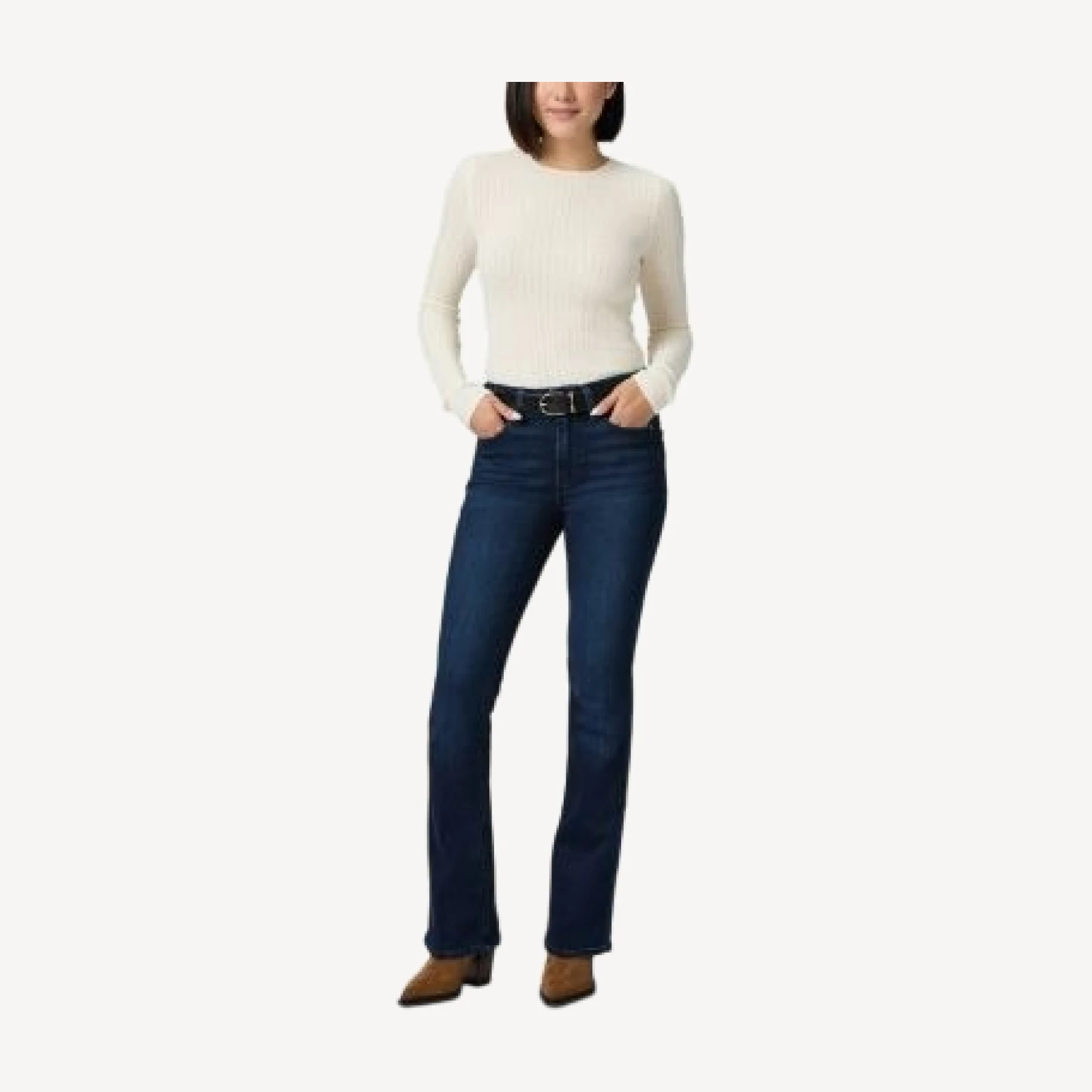 Paige High Rise Manhattan Petite Bootcut Jeans in Manifesto