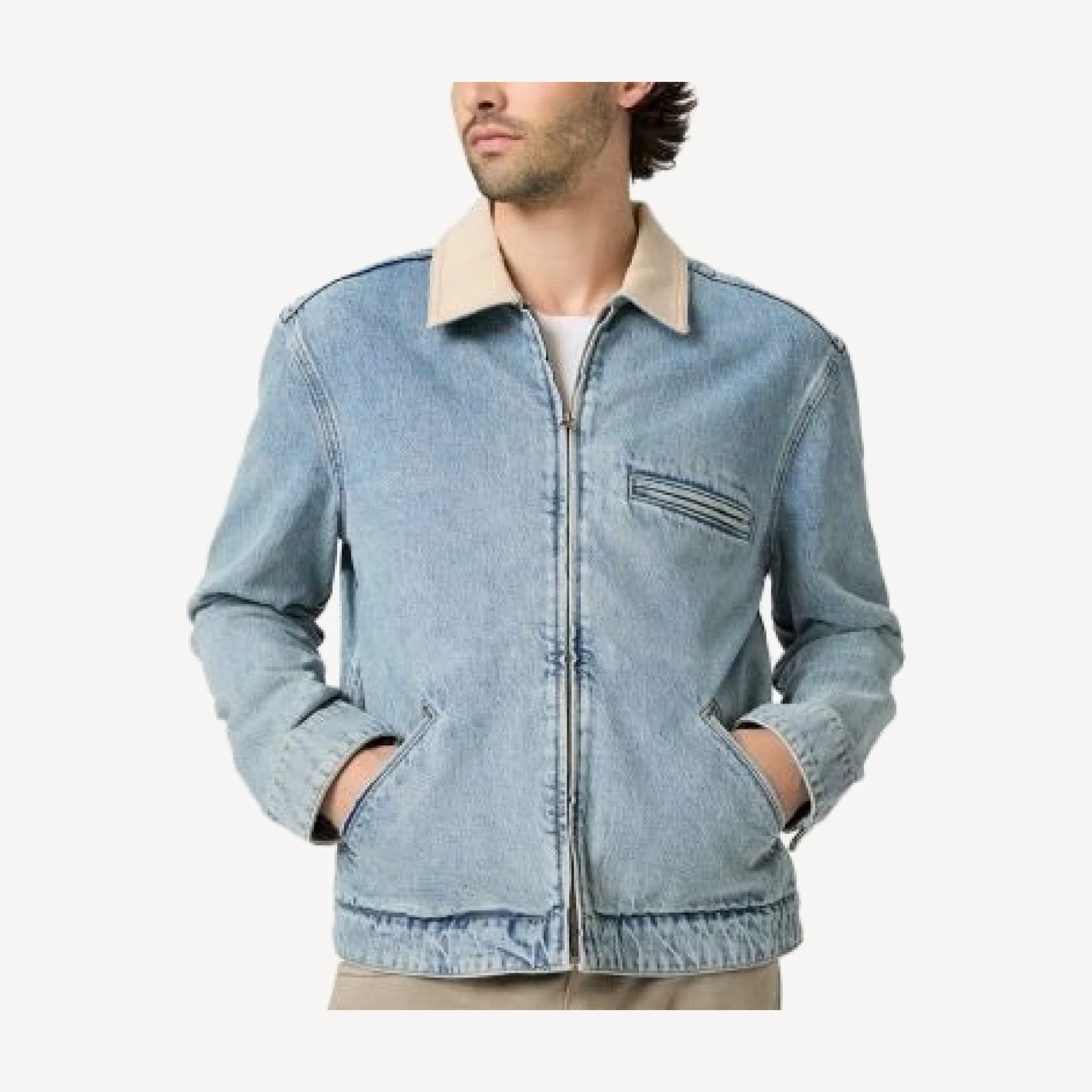 Paige Laughlin Denim Zip Up Jacket