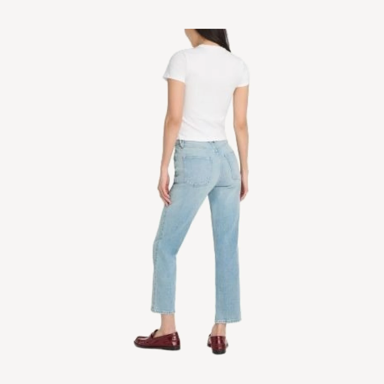 Good American Good Icon High Rise Straight Ankle Jeans in Indigo1137