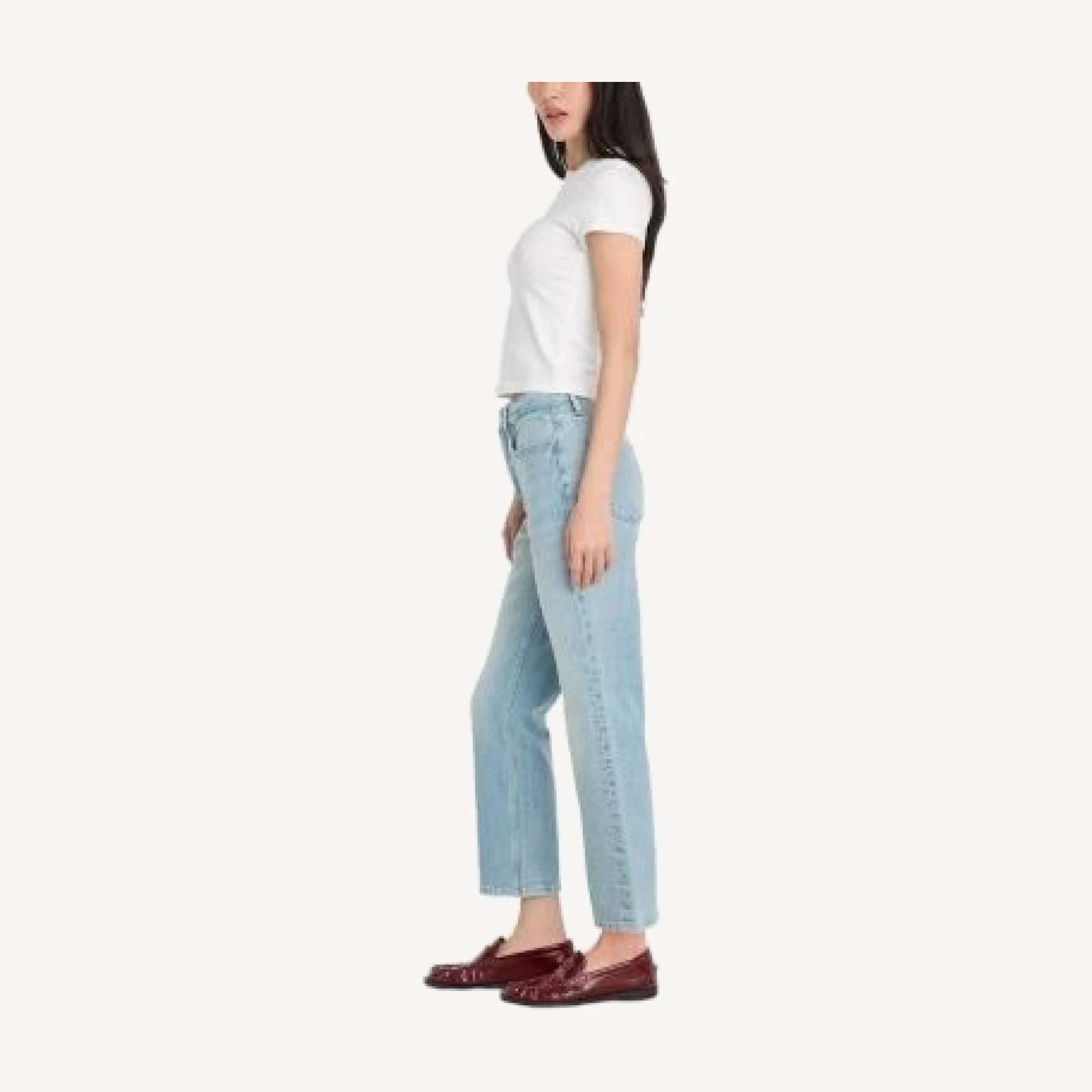 Good American Good Icon High Rise Straight Ankle Jeans in Indigo1137
