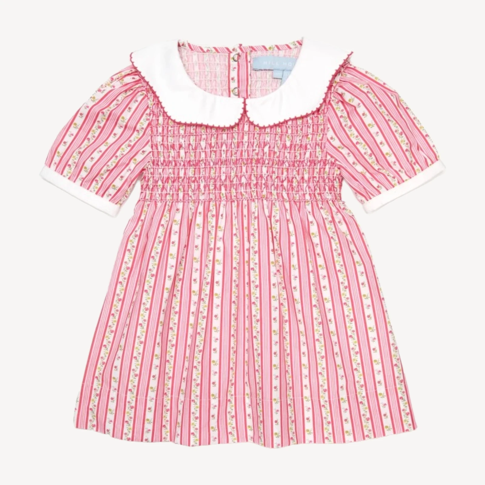 The Tiny Mina Nap Dress - Pansy Stripe Pink