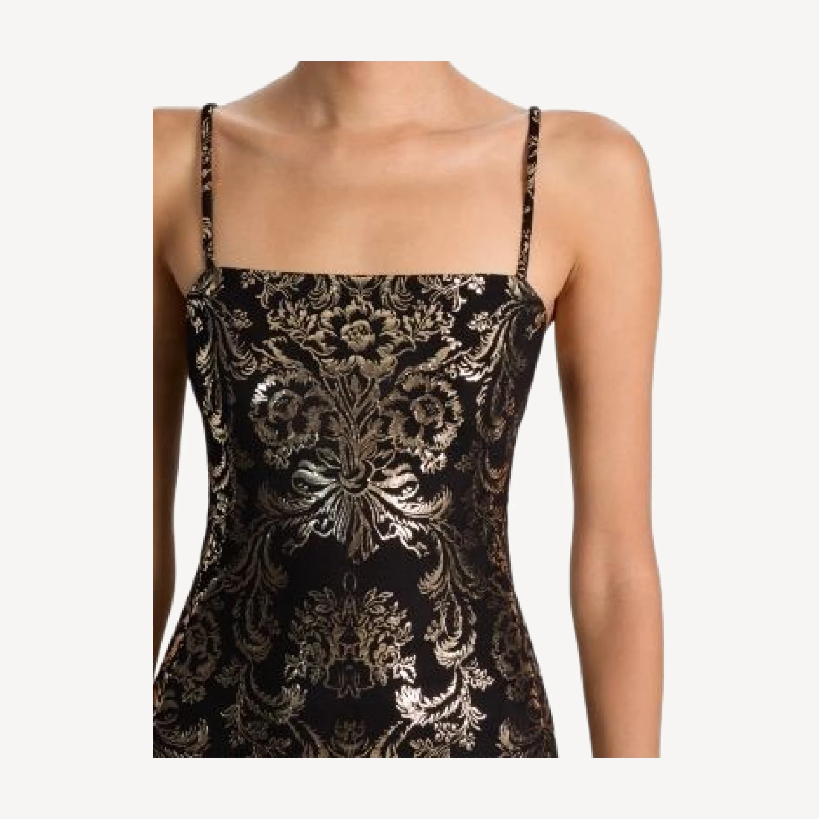 Alice and Olivia Fifi Metallic Brocade Mini Dress