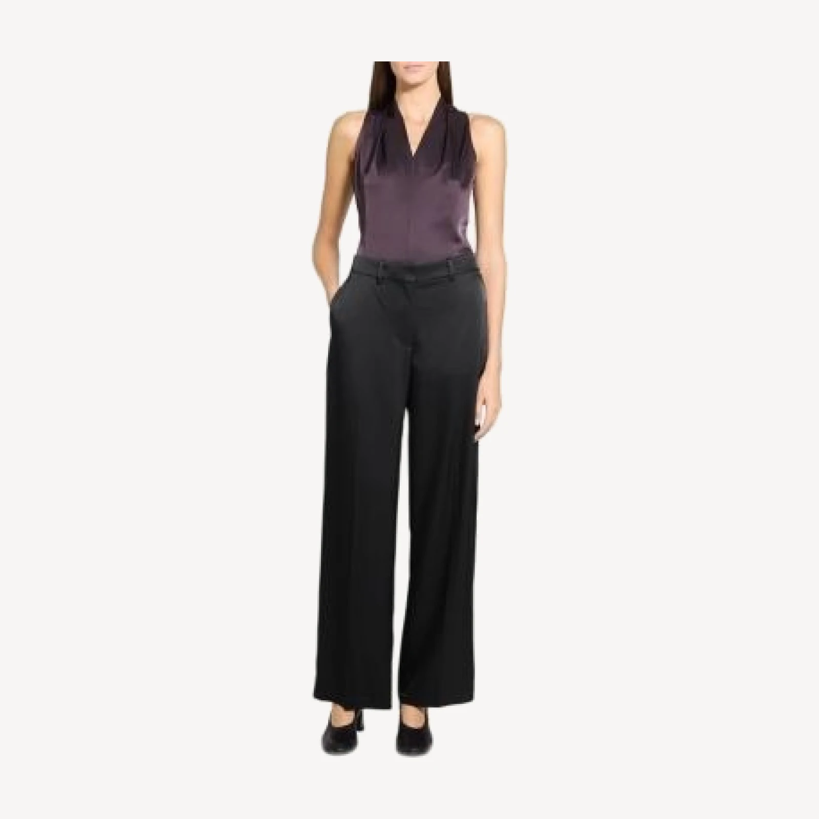 Theory Classic Satin Straight Pants