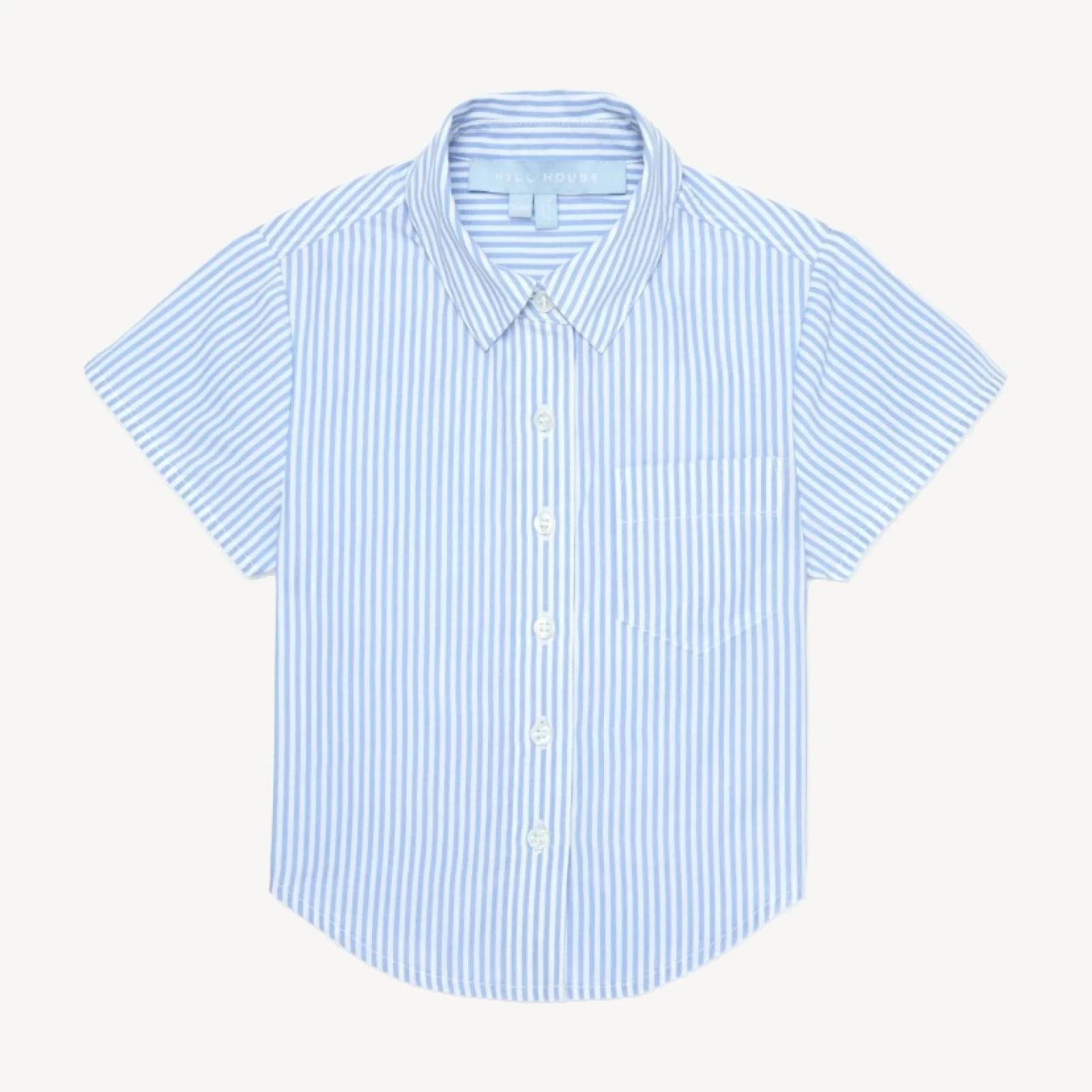 The Baby Beau Shirt - Blue/White Stripe