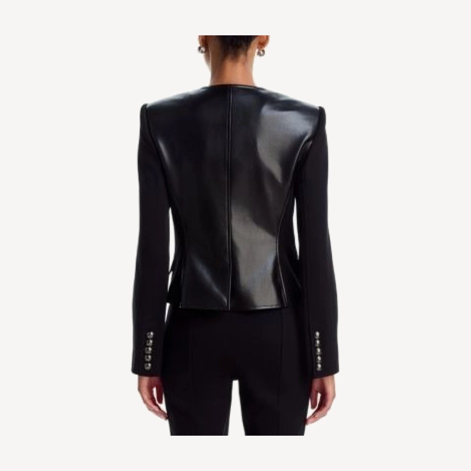 Cinq a Sept Dorinda Mixed Media Zip Jacket