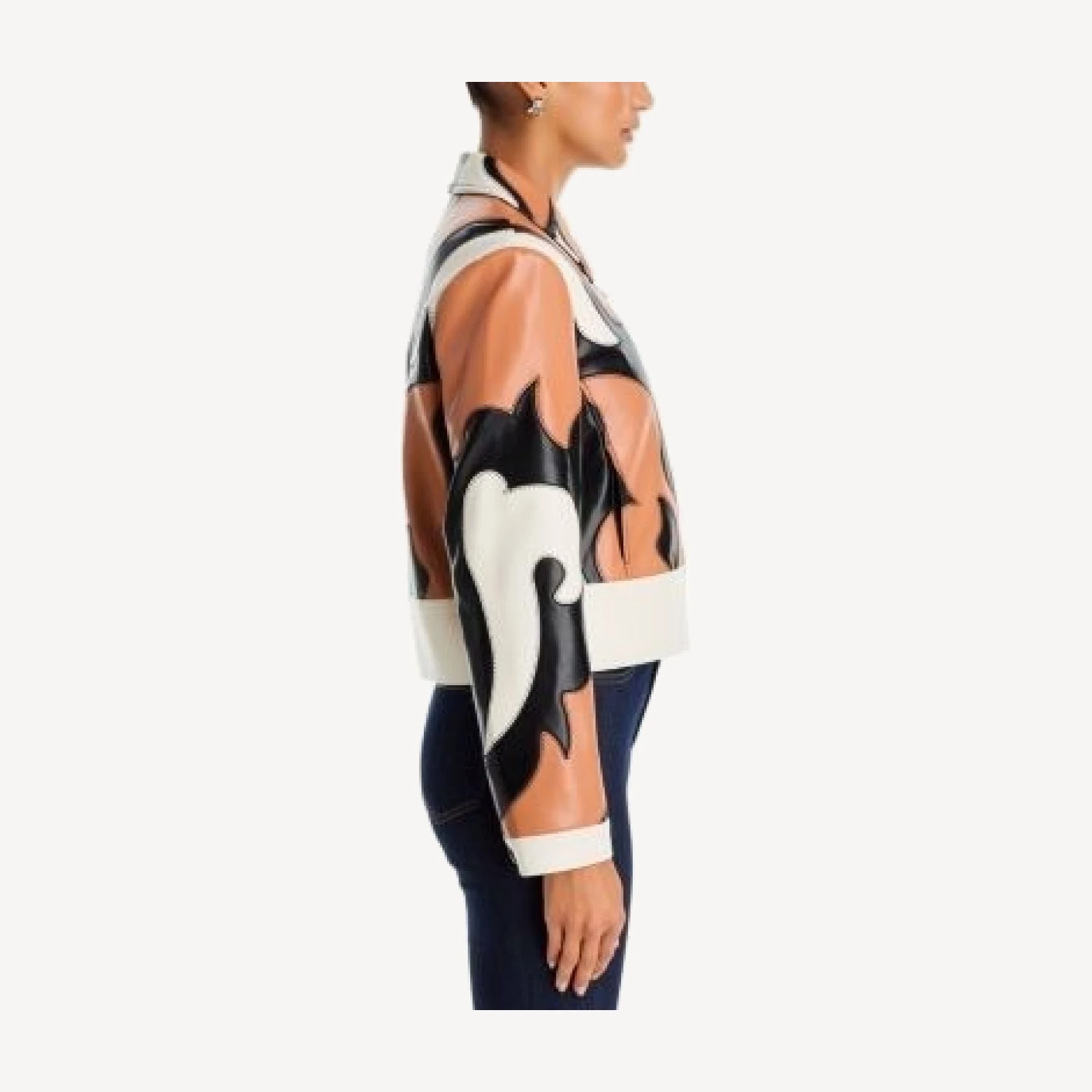 Cinq a Sept Mackie Cropped Colorblocked Jacket