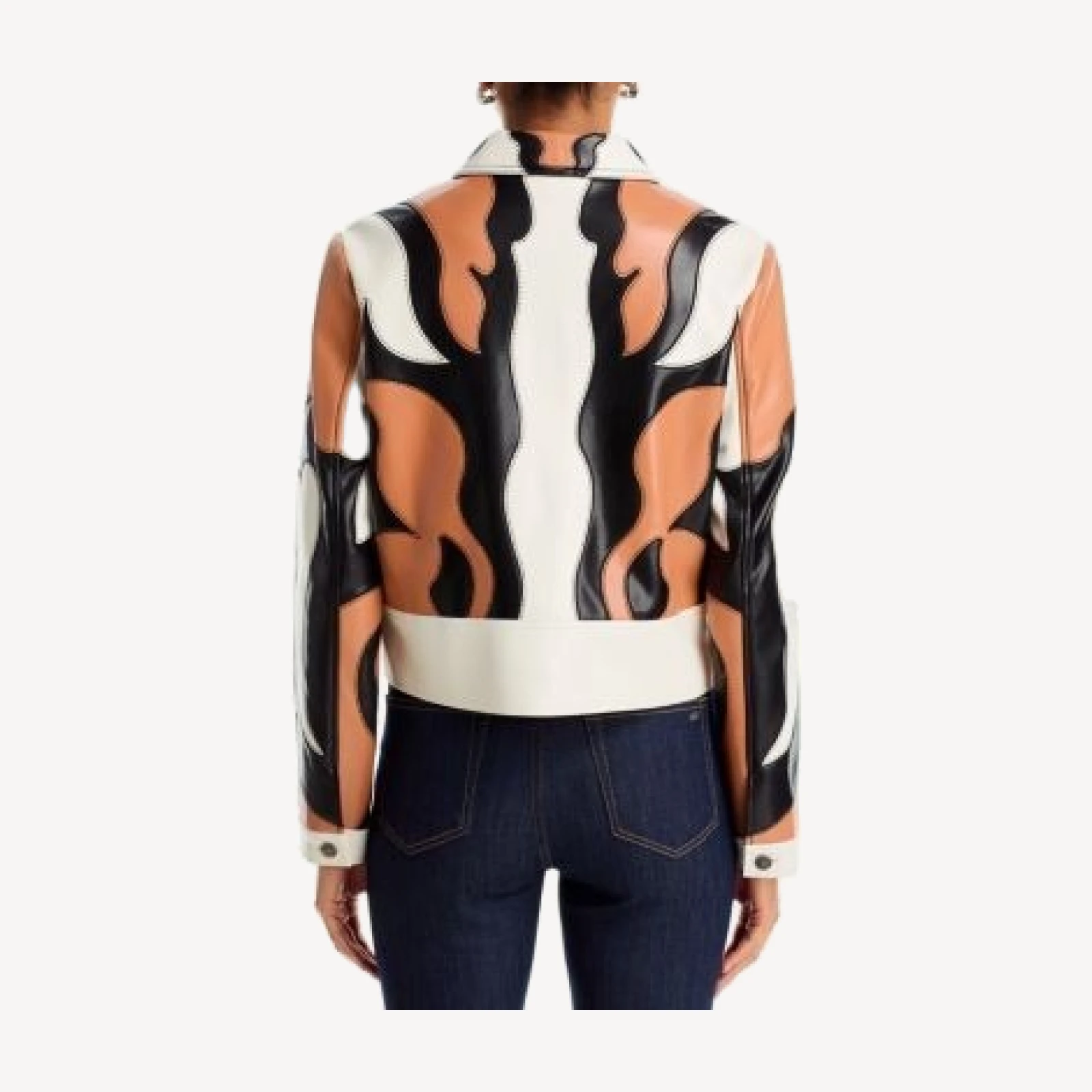 Cinq a Sept Mackie Cropped Colorblocked Jacket