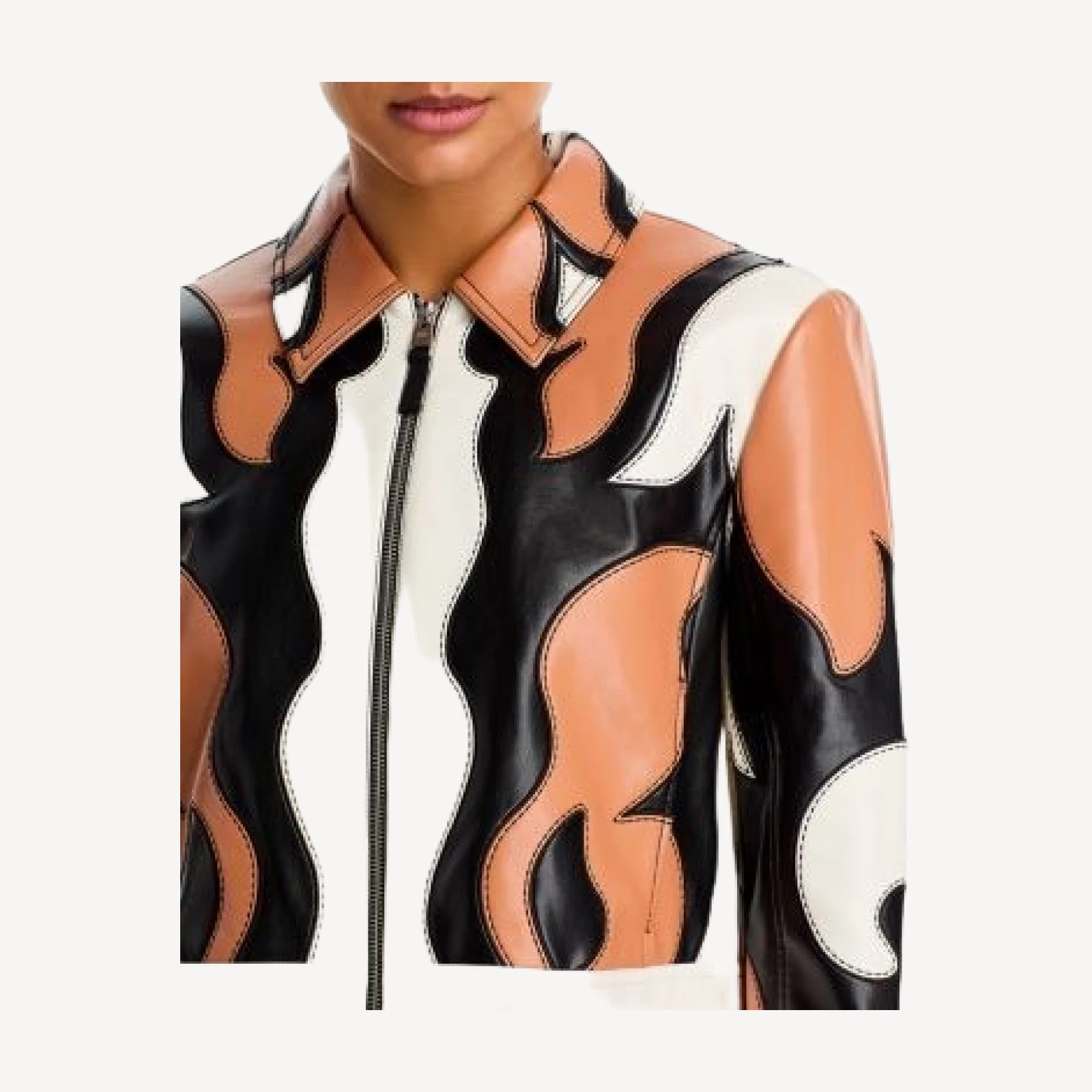 Cinq a Sept Mackie Cropped Colorblocked Jacket