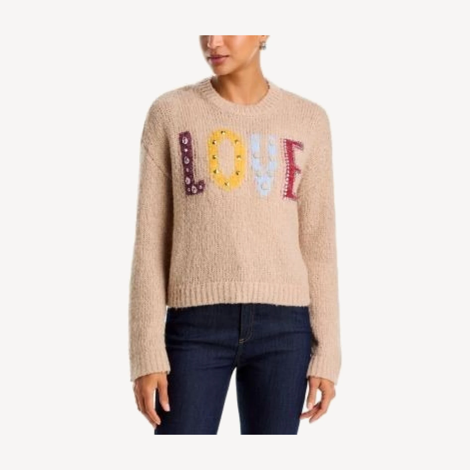 Cinq a Sept Jillian Love Graphic Crewneck Sweater